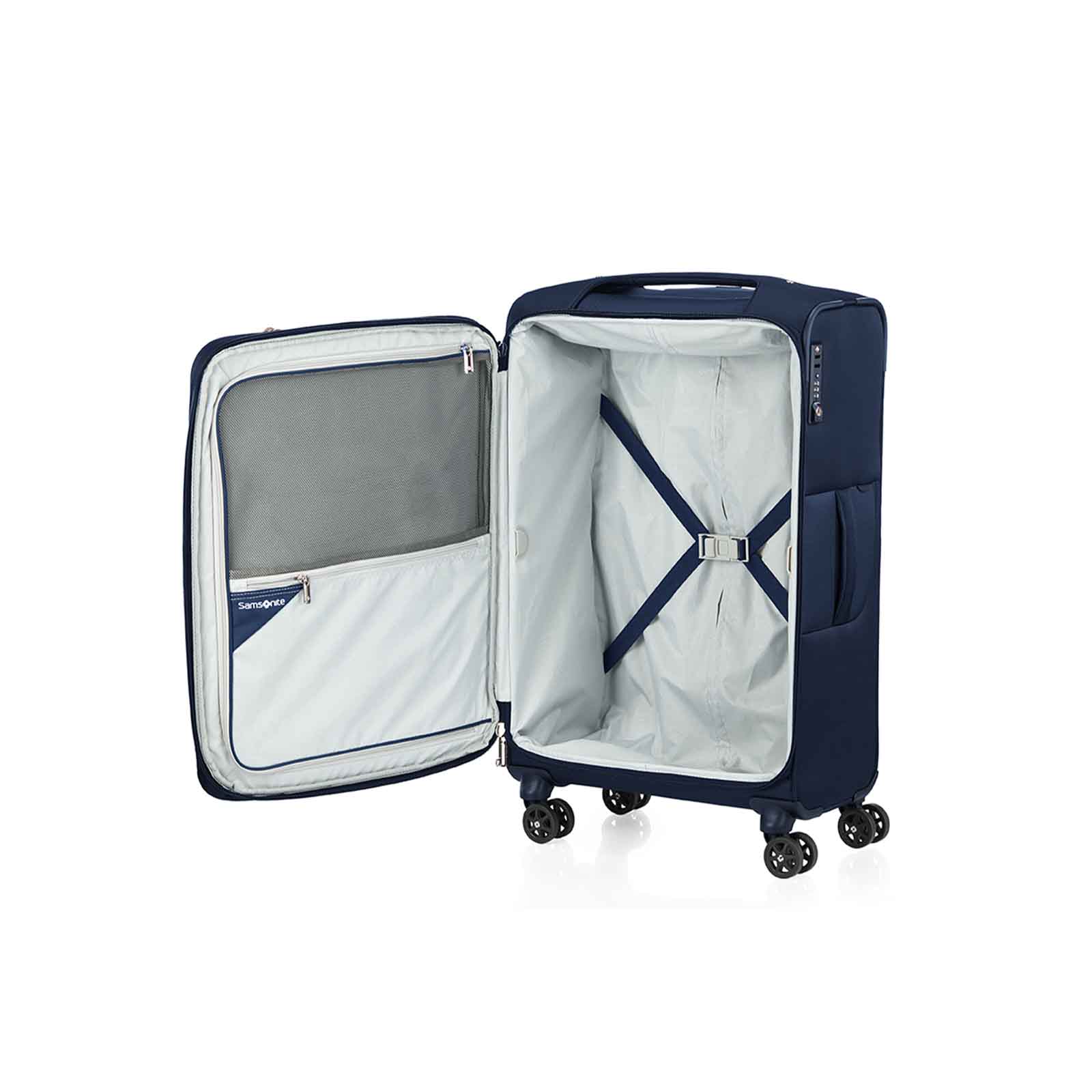 Samsonite-B-Lite-5-71cm-Suitcase-Navy-Open