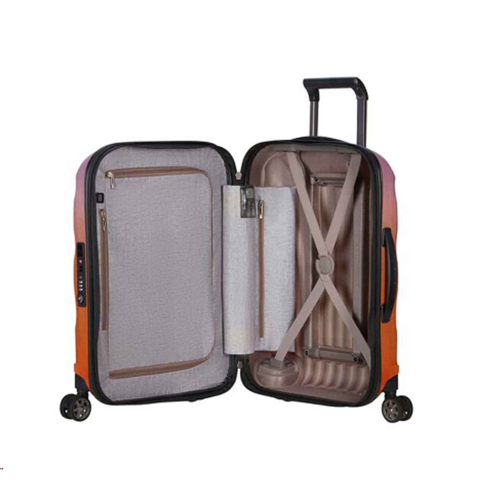 Samsonite-C-Lite-55cm-Exp-Suitcase-Sunset-Open