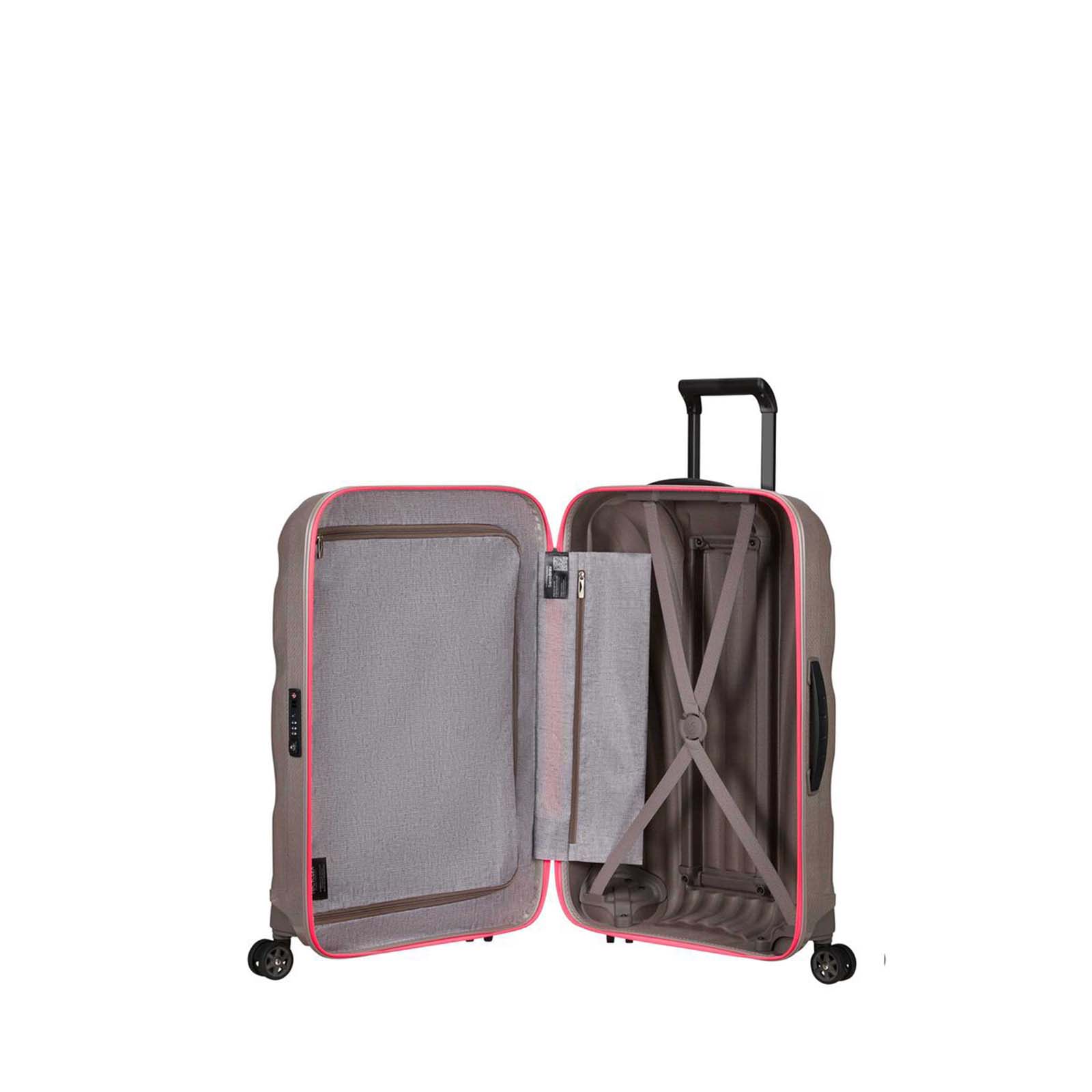 Samsonite-C-Lite-69cm-Suitcase-Pearl-Fuchsia-Open
