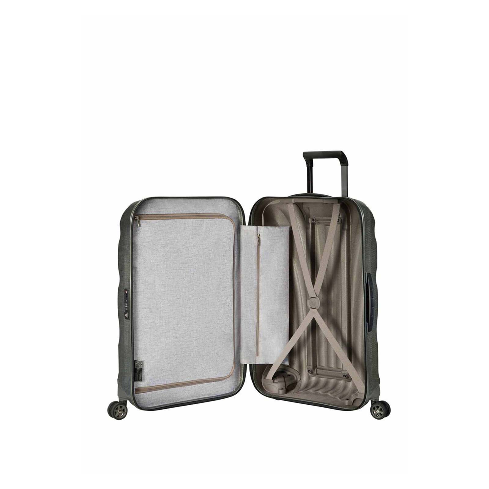 Samsonite-C-Lite-75cm-Suitcase-Metallic-Green-Open