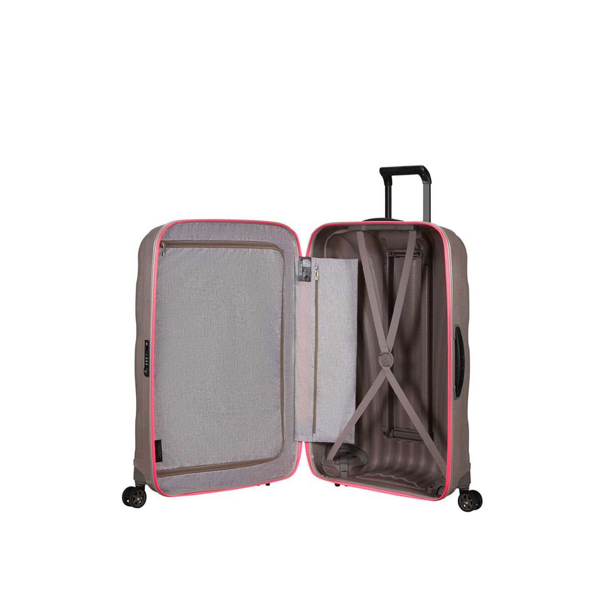 Samsonite-C-Lite-75cm-Suitcase-Pearl-Fuchsia-Open