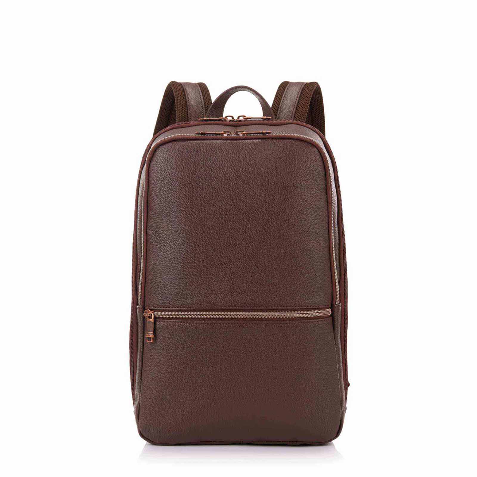 Samsonite-Classic-Leather-14-Inch-Laptop-Backpack-Chocolate-Front