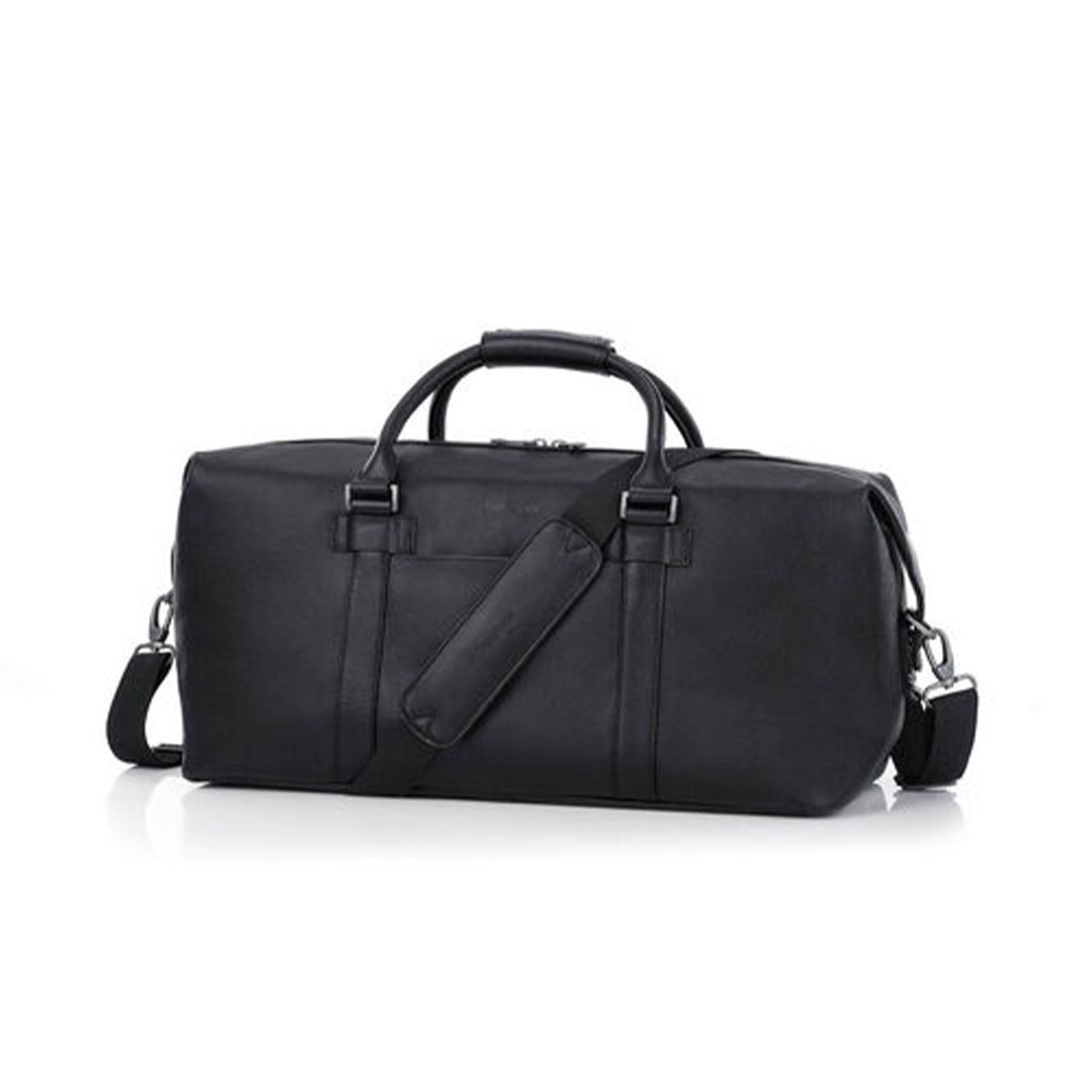 Samsonite-Classic-Leather-Carry-On-Duffle-Black-Shoulder-Strap
