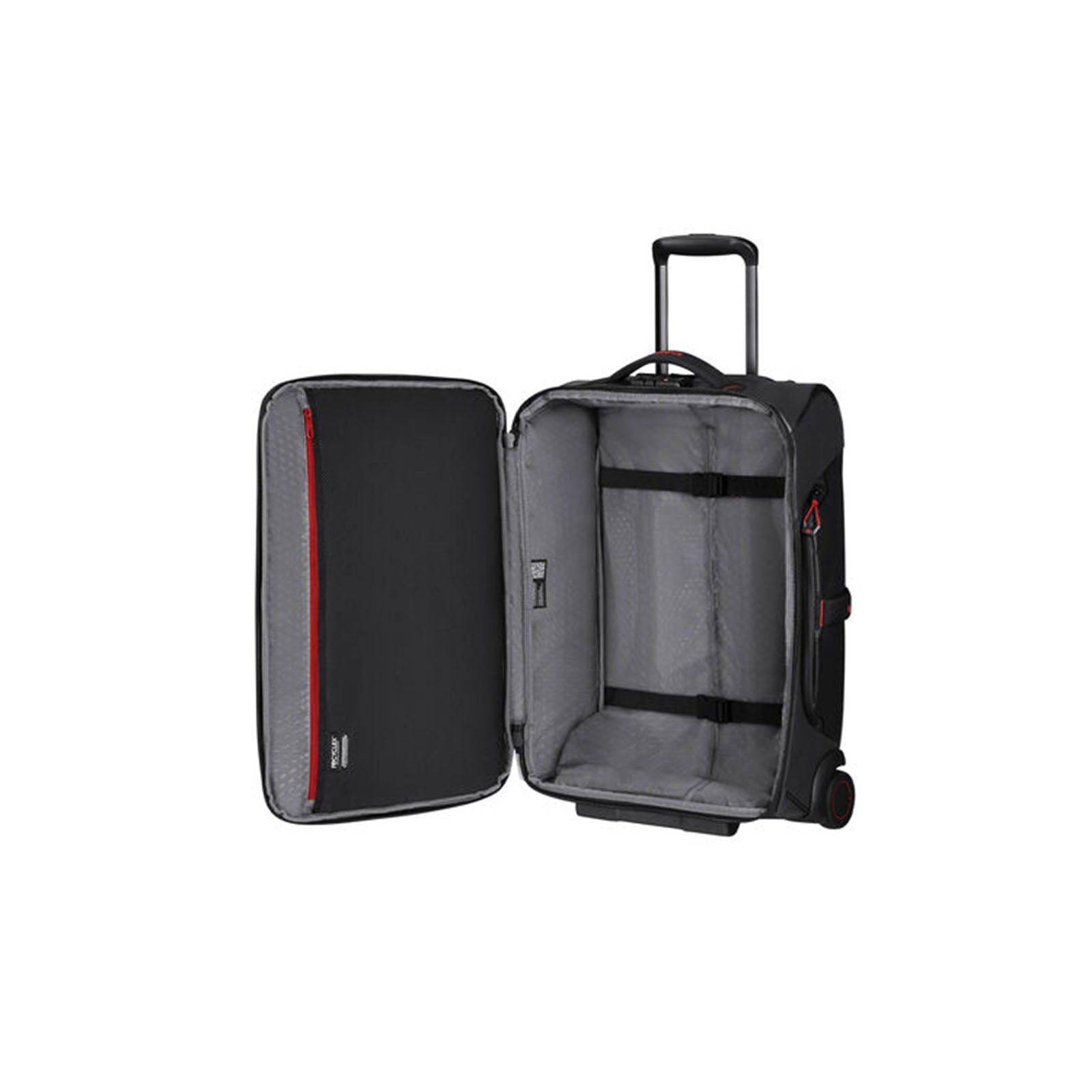 Samsonite-Ecodiver-55cm-Wheeled-Carry-On-Duffel-Black-Open