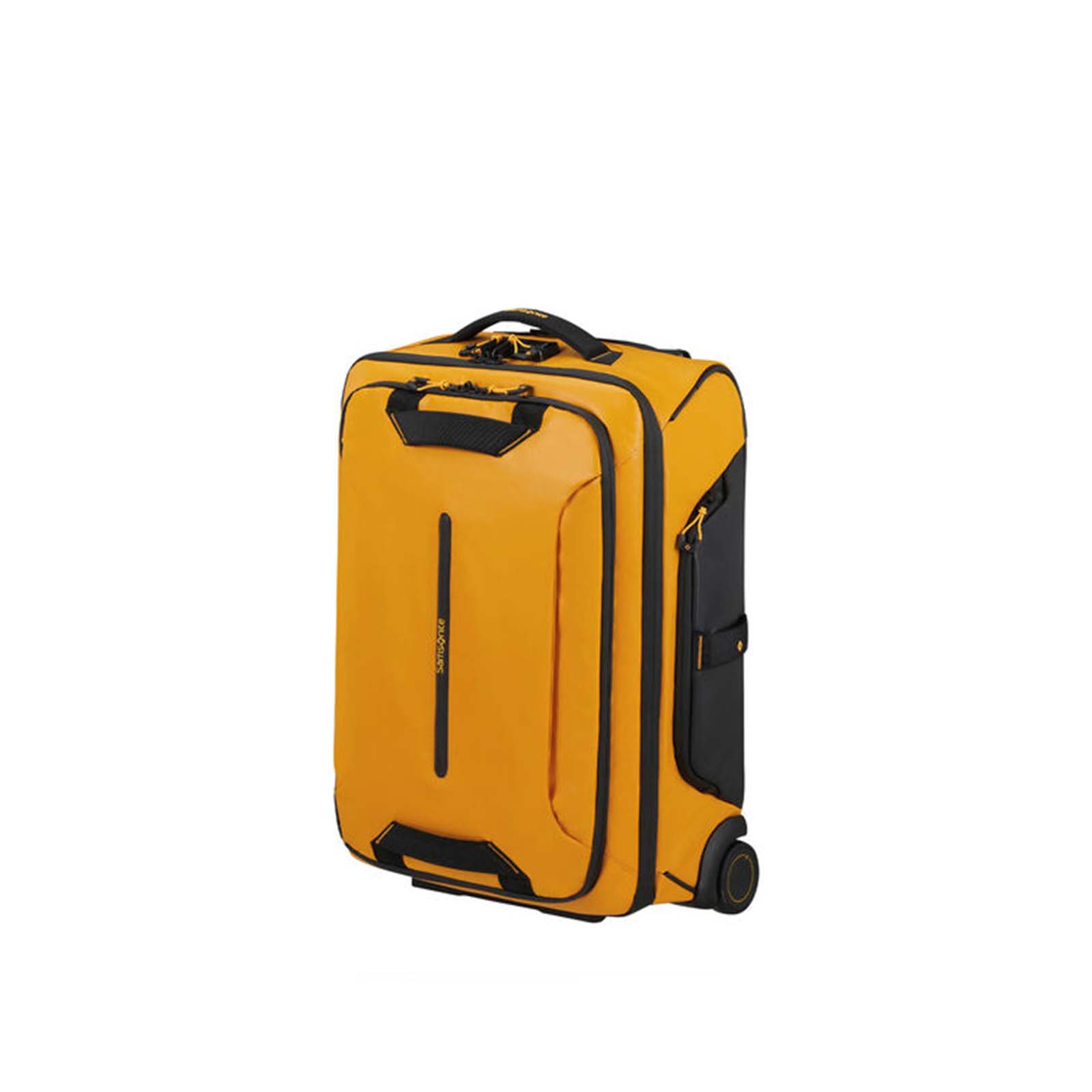 Samsonite-Ecodiver-55cm-Wheeled-Carry-On-Duffel-Yellow-Angle
