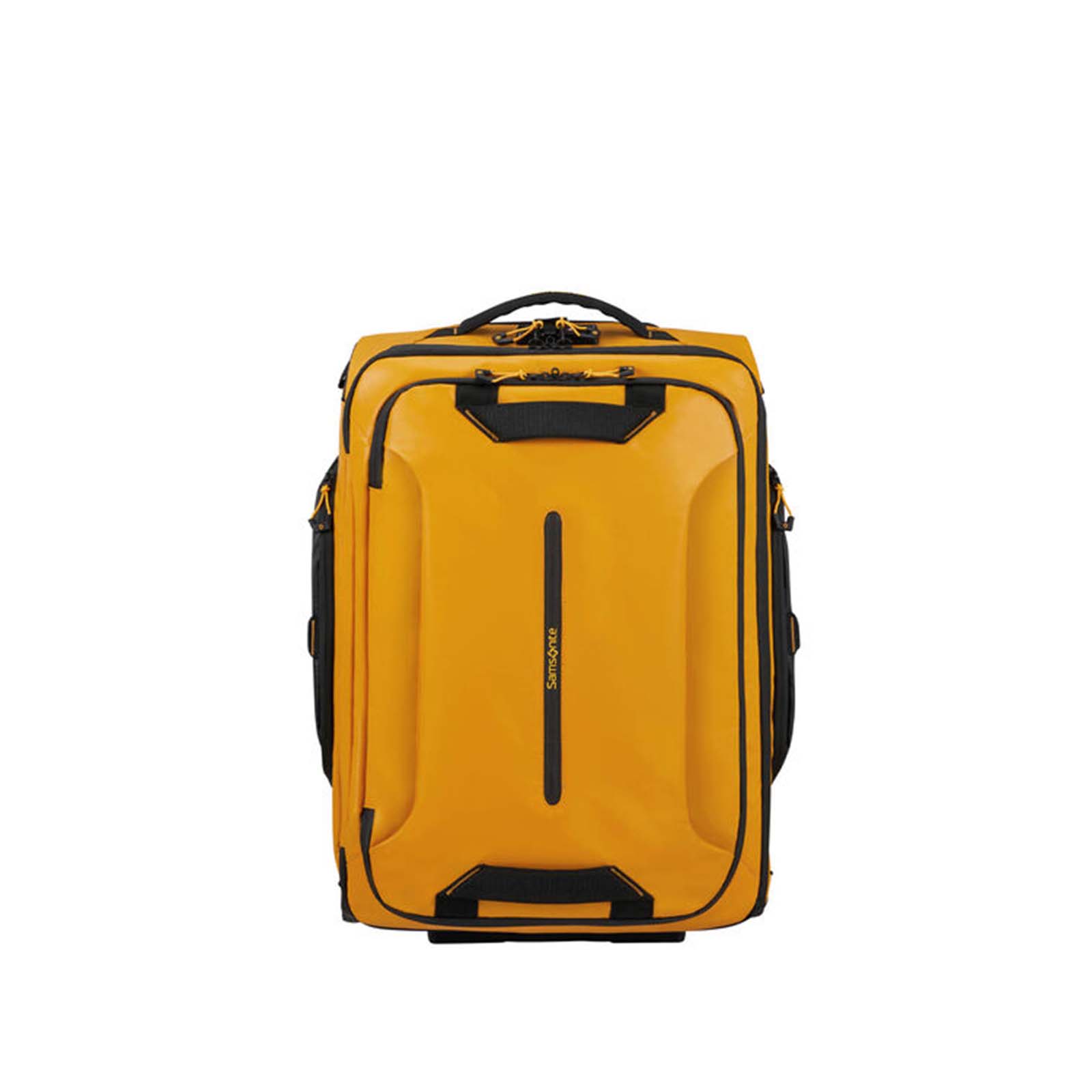 Samsonite-Ecodiver-55cm-Wheeled-Carry-On-Duffel-Yellow-Front