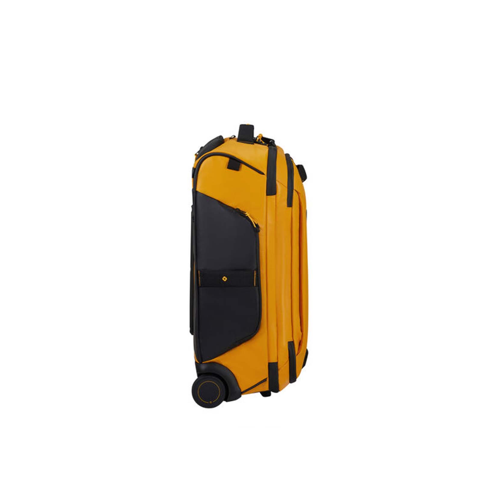 Samsonite-Ecodiver-55cm-Wheeled-Carry-On-Duffel-Yellow-Side