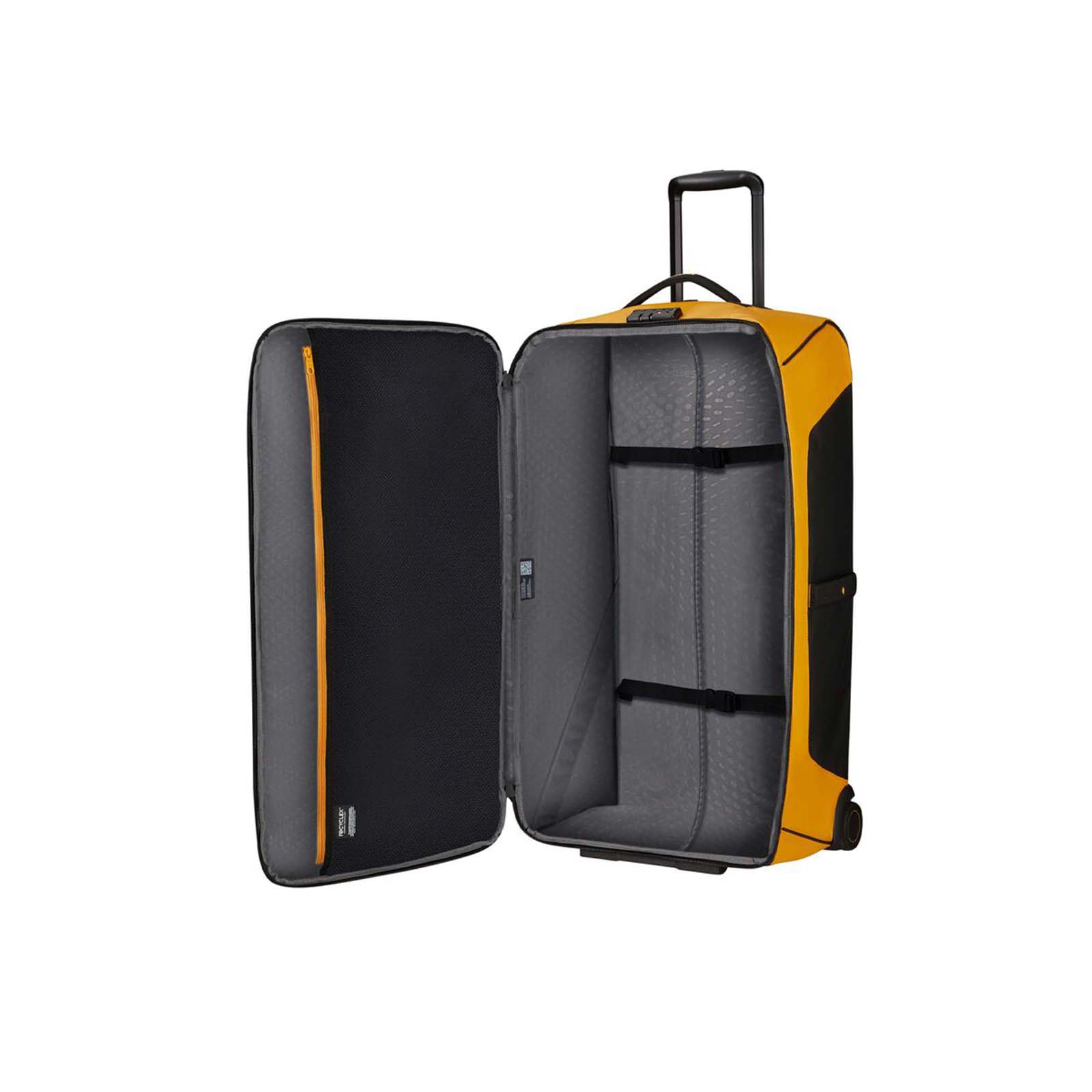 Samsonite-Ecodiver-79cm-Wheeled-Duffel-Yellow-Open