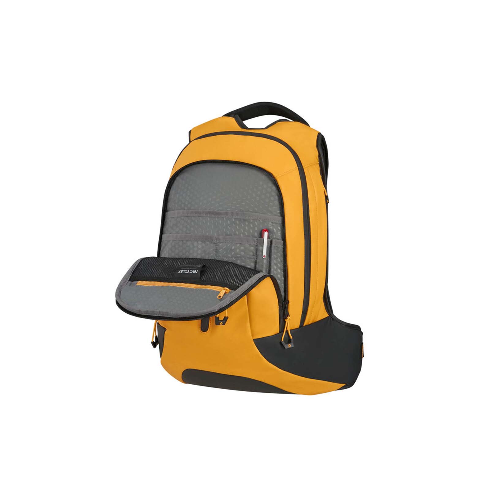 Samsonite-Ecodiver-Medium-Laptop-Backpack-Yellow-Open