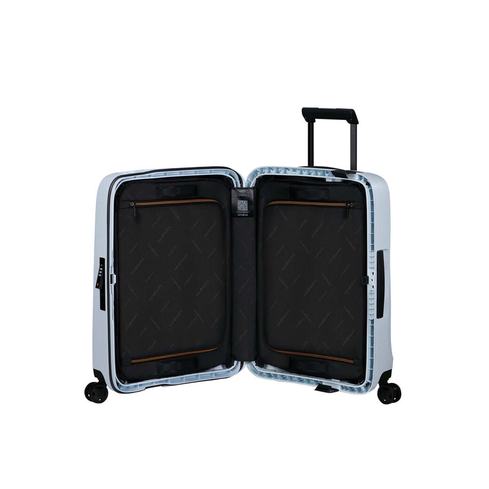 Samsonite-Essens-55cm-Carry-On-Suitcase-Glacier-Open