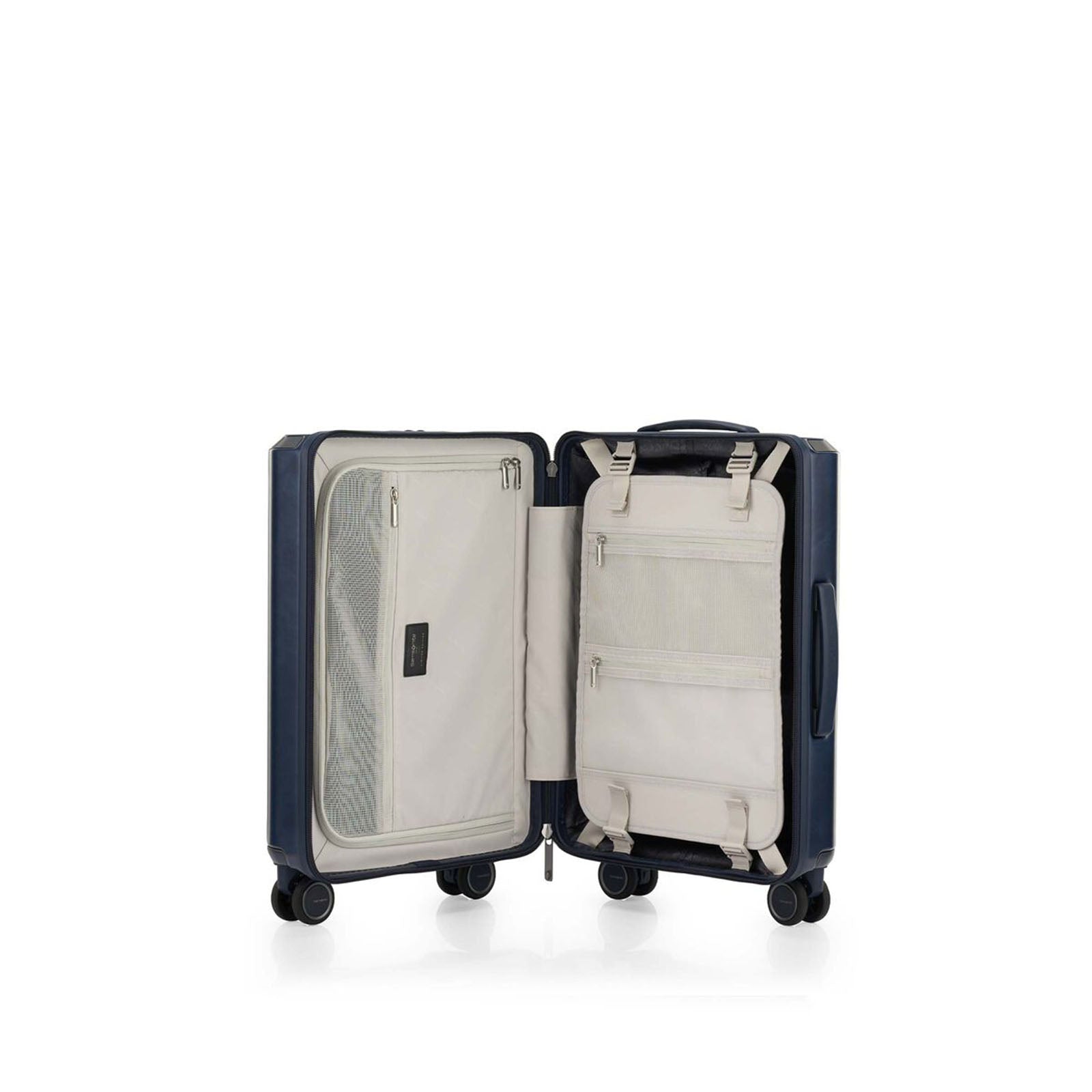 Samsonite-Evoa-Z-55cm-Suitcase-Retro-Blue-Open