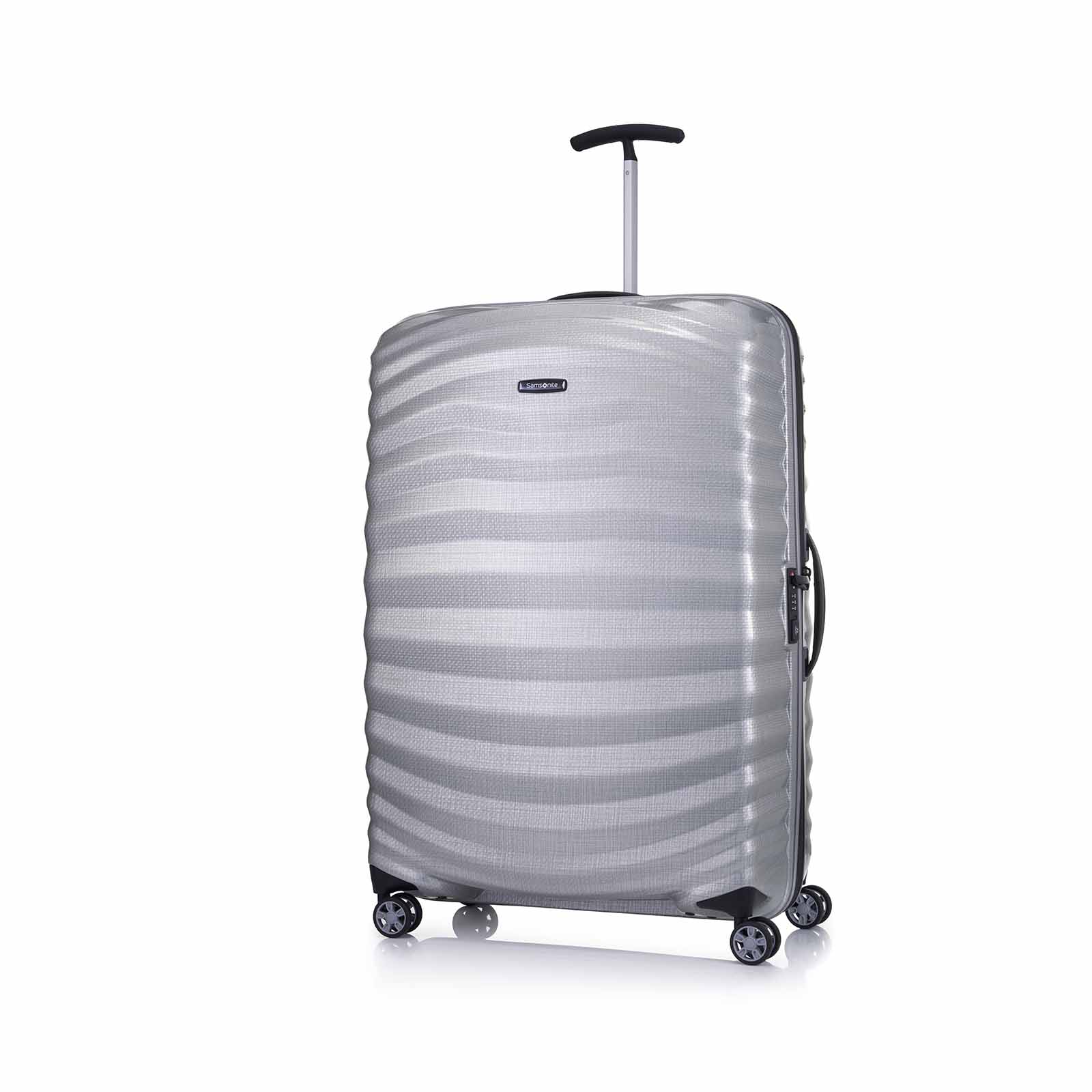 Samsonite-Lite-Shock-Sport-81cm-Suitcase-Silver-Front-Angle