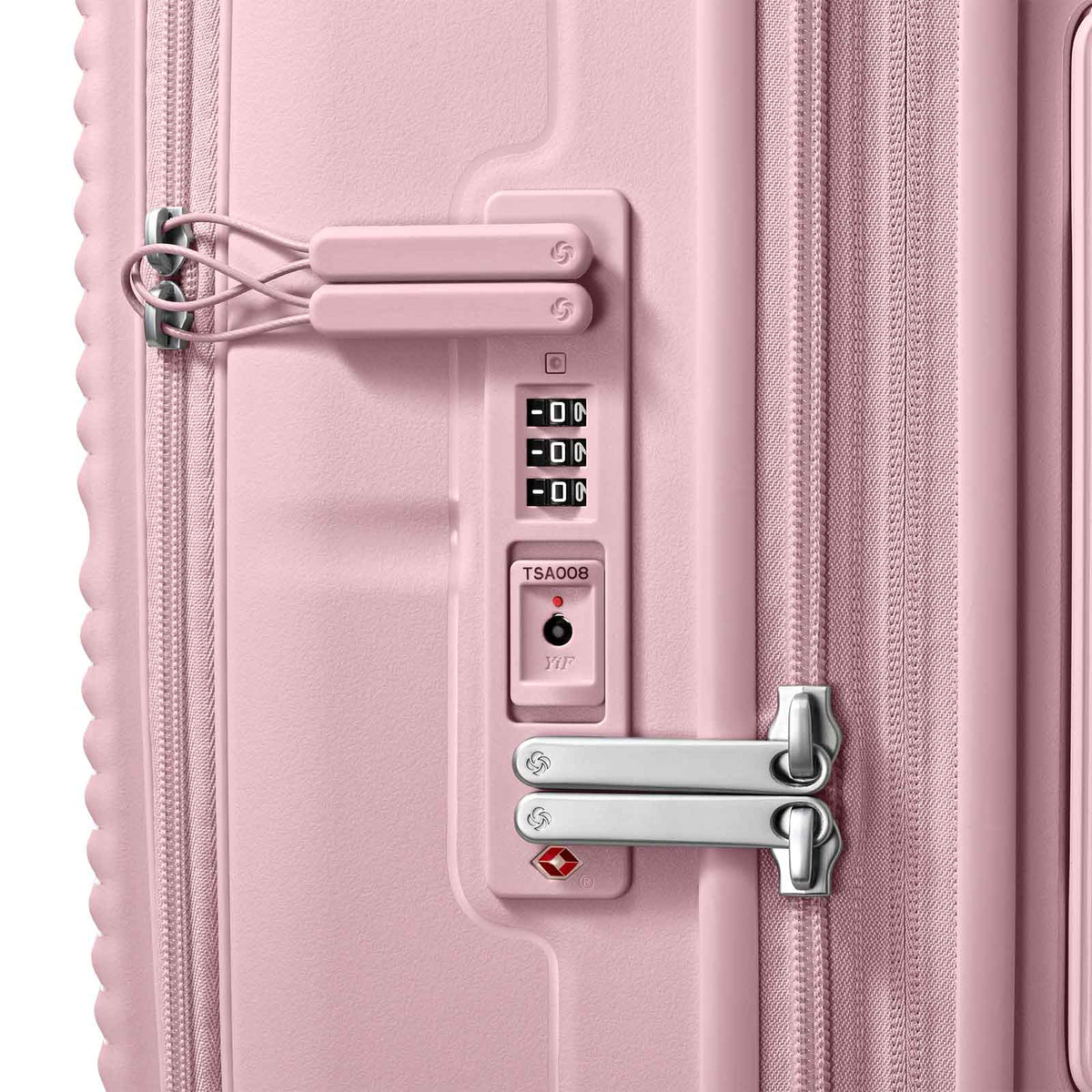 Samsonite-Paralux-55cm-Carry-On-Suitcase-Dusty-Pink-Locks