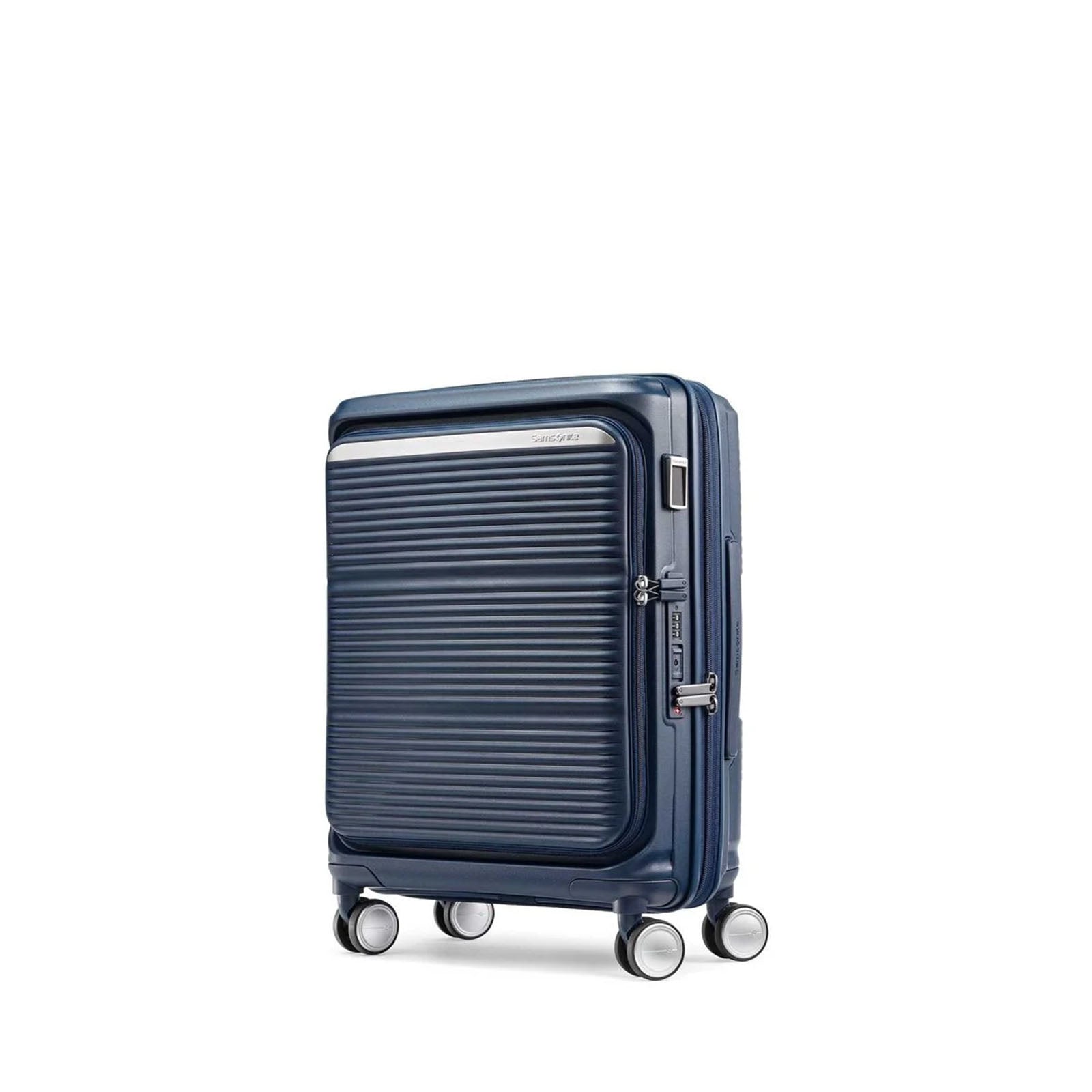 Samsonite-Paralux-55cm-Carry-On-Suitcase-Midnight-Navy-Angle