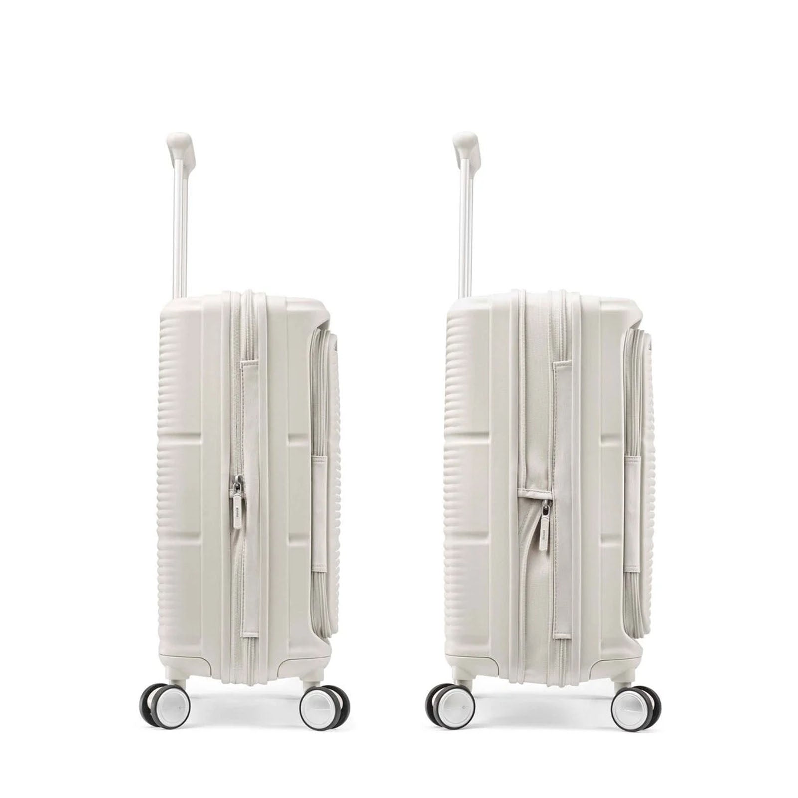 Samsonite-Paralux-55cm-Carry-On-Suitcase-Stone-Grey-Side