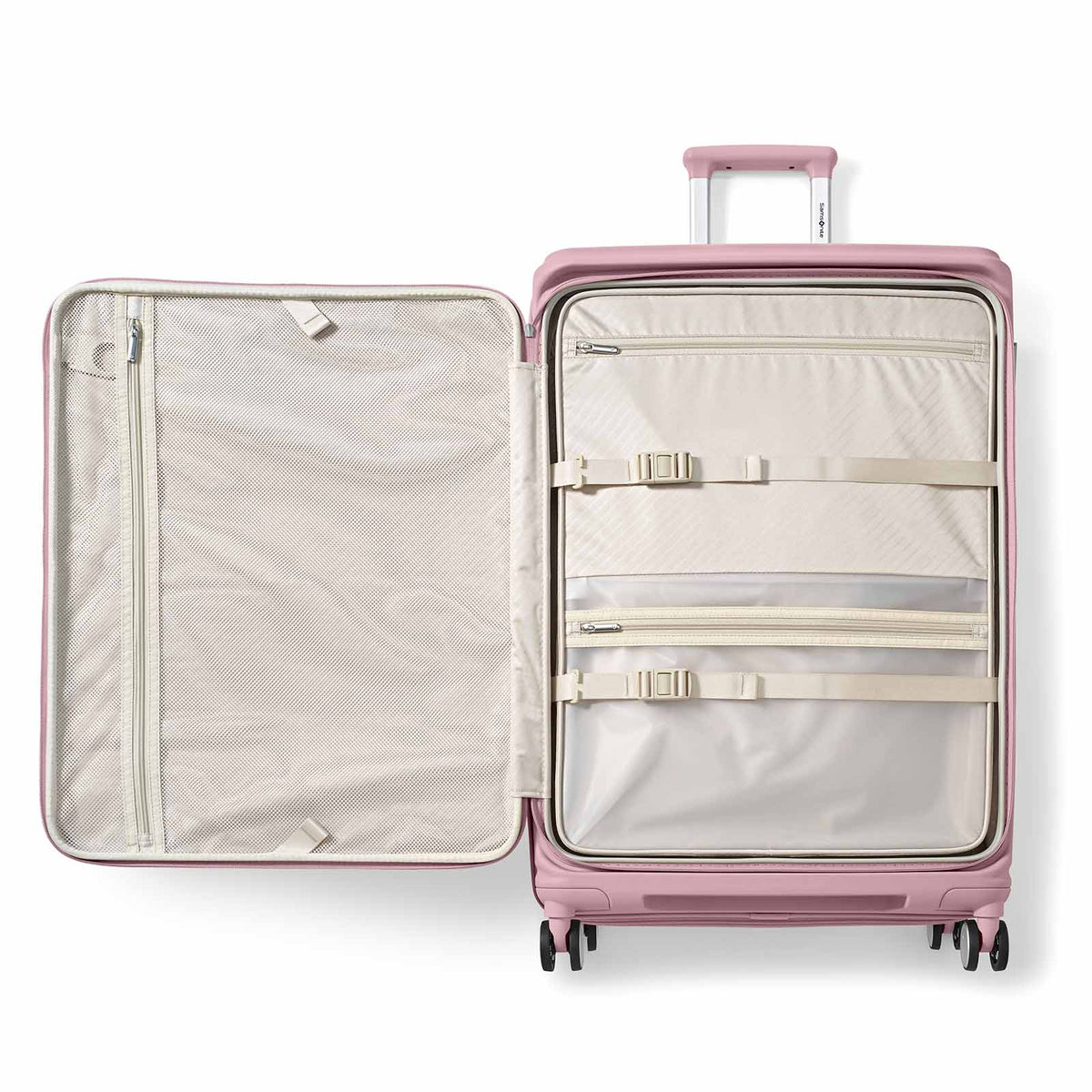 Samsonite-Paralux-67m-Suitcase-Dusty-Pink-Open