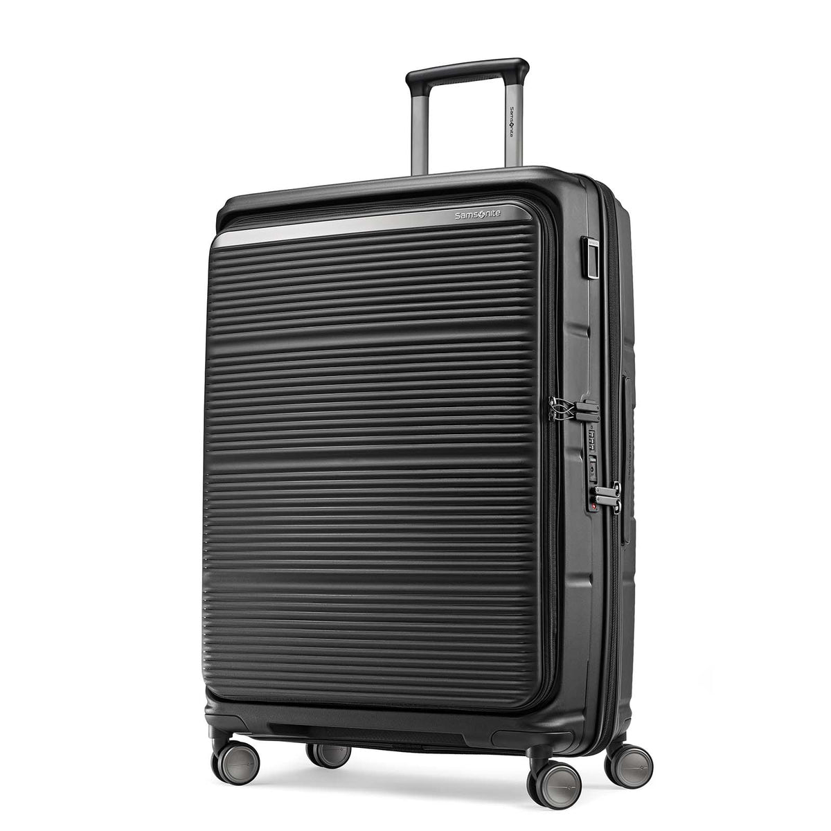 Samsonite-Paralux-75cm-Suitcase-Black-Angle