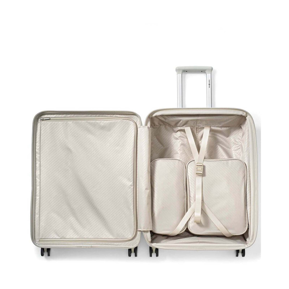 Samsonite-Paralux-75cm-Suitcase-Stone-Grey-Open