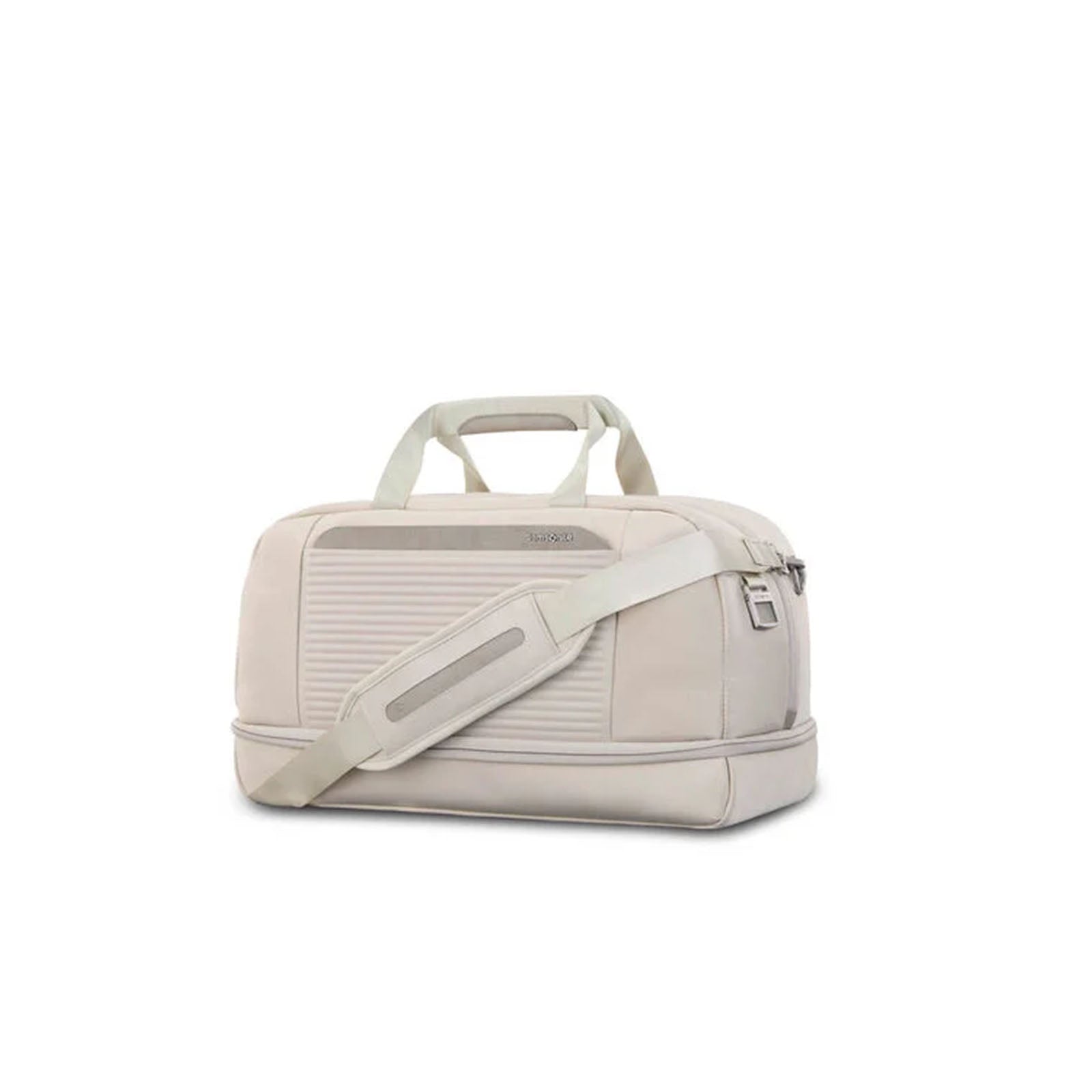 Samsonite-Paralux-Weekender-Duffle-Stone-Grey-Angle