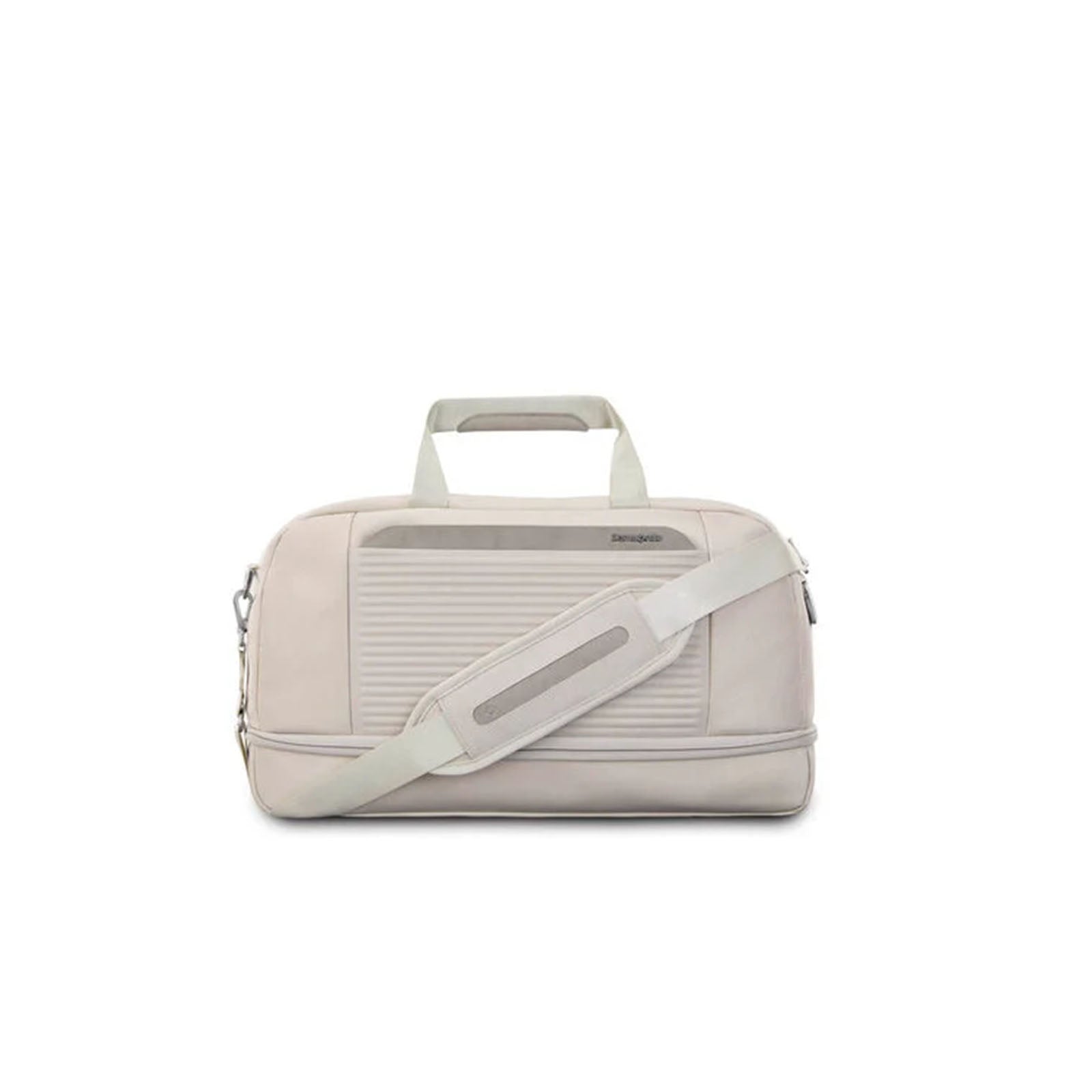 Samsonite-Paralux-Weekender-Duffle-Stone-Grey-Front