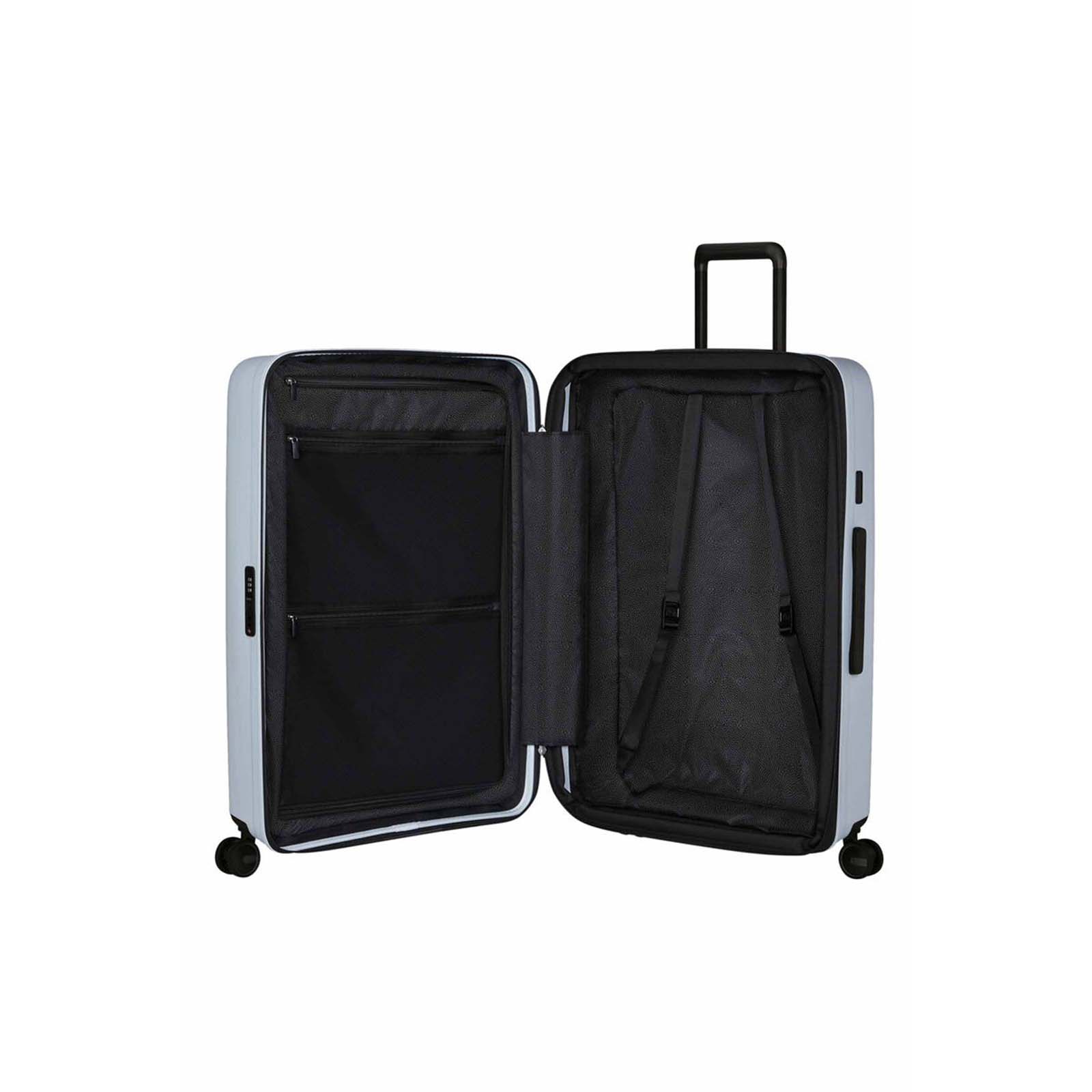 Samsonite-Restackd-75cm-Suitcase-Glacier-Open