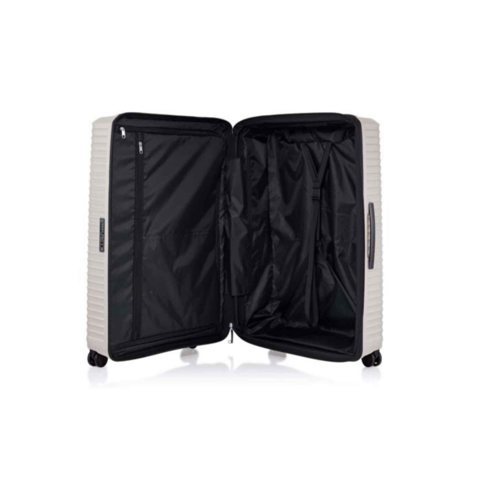 Samsonite-Upscape-81cm-Suitcase-Stone-Grey-Open