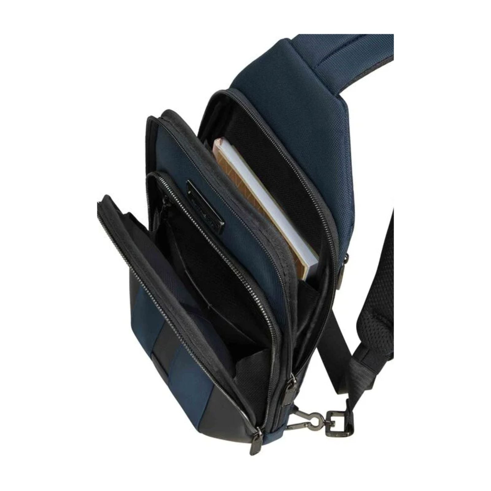 Samsonite-Urban-Eye-DLX-Sling-Bag-Blue-Open