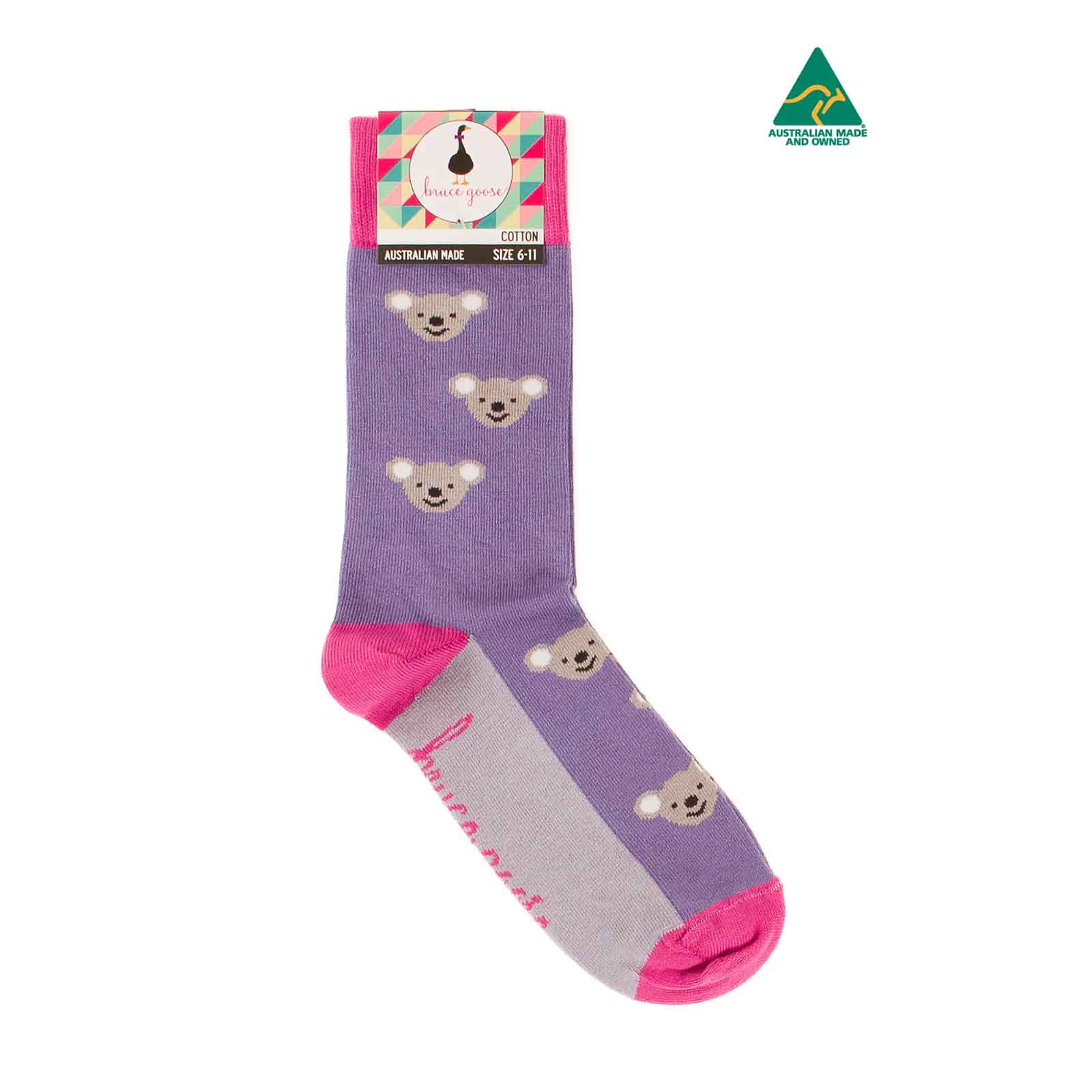 Socks-Fun-Koala-Lavender-6-11-Single