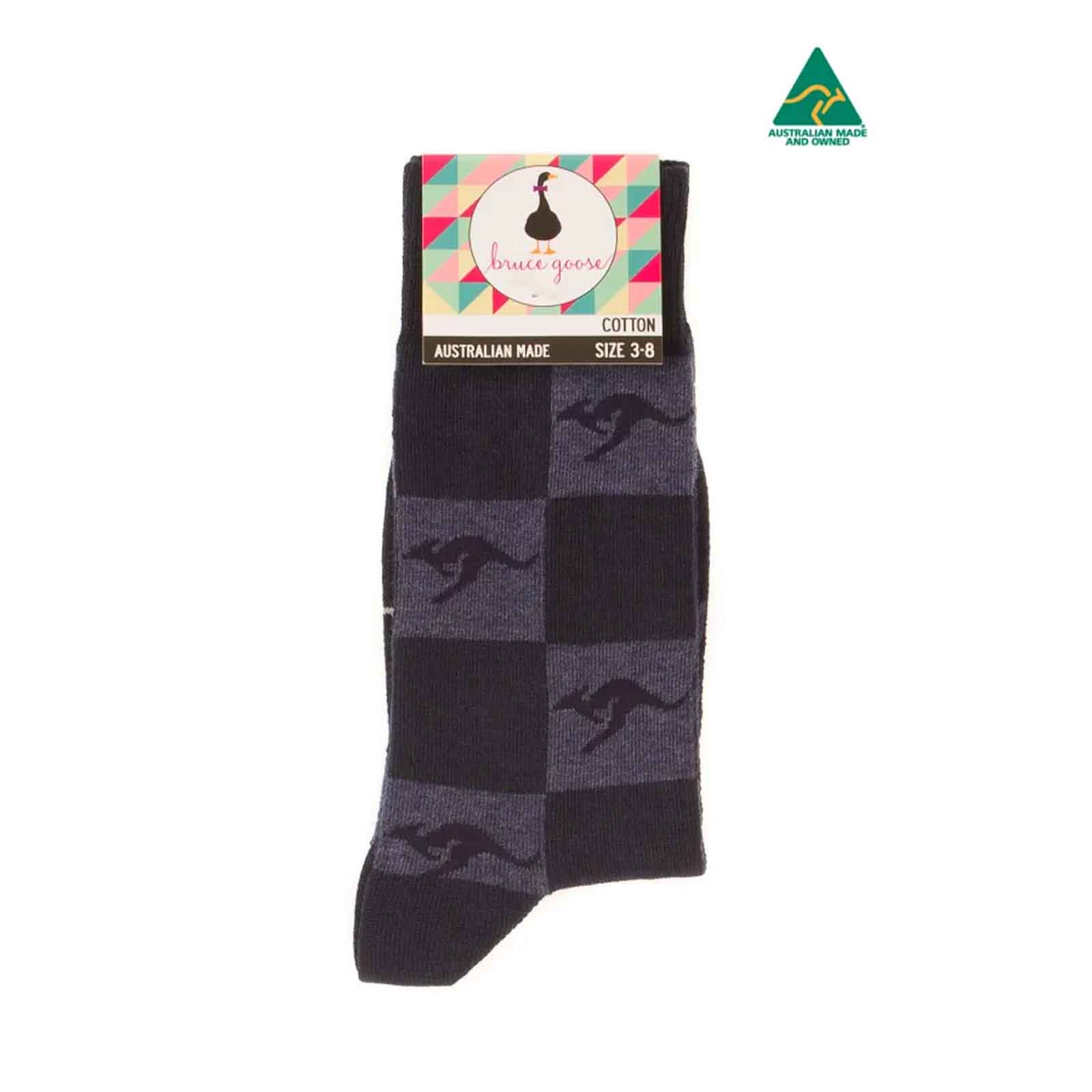Socks-Kangaroo-Tiles-Navy-3-8-Front