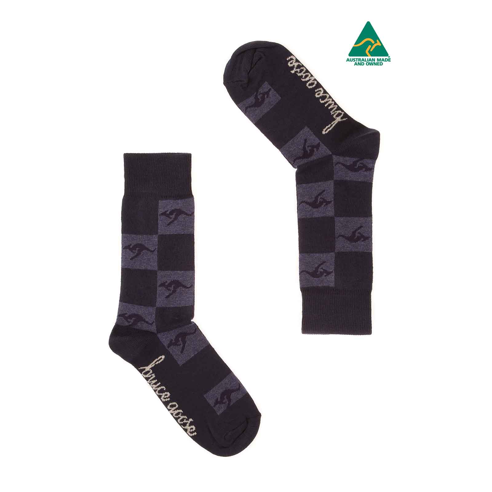 Socks-Kangaroo-Tiles-Navy-3-8-Pair