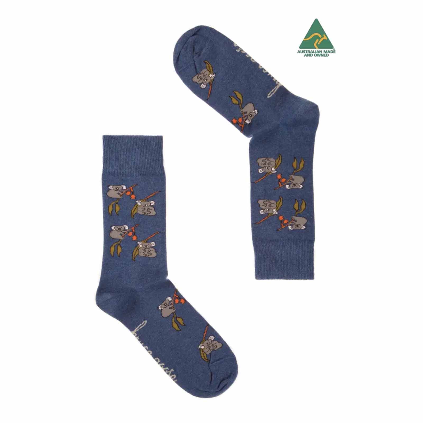 Socks-Mens-Koala-Eucalyptus-Denim-Marl-6-11-Pair
