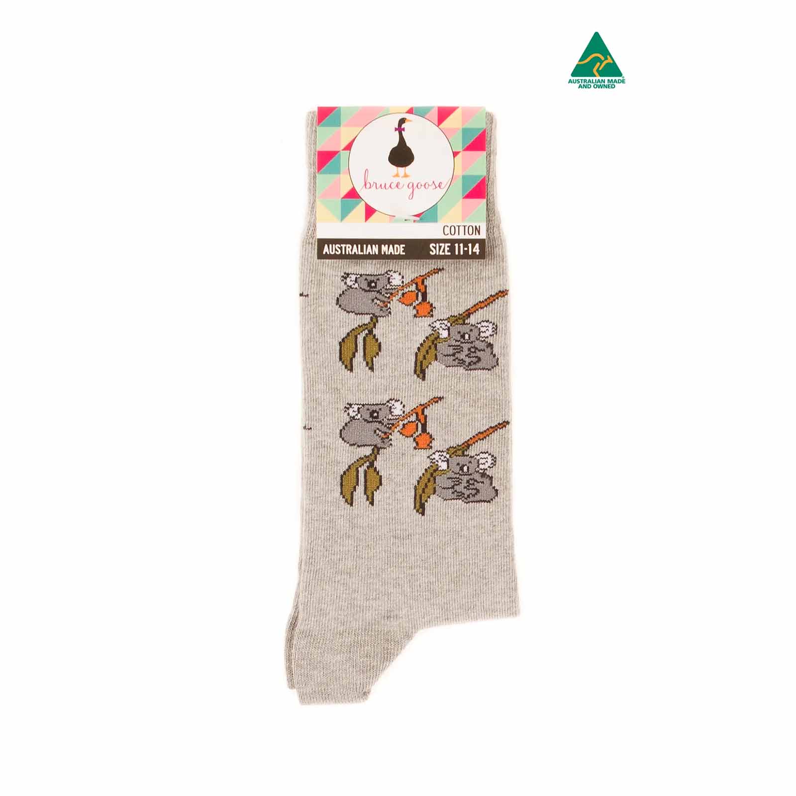 Socks-Mens-Koala-Eucalyptus-Grey-11-14-Front