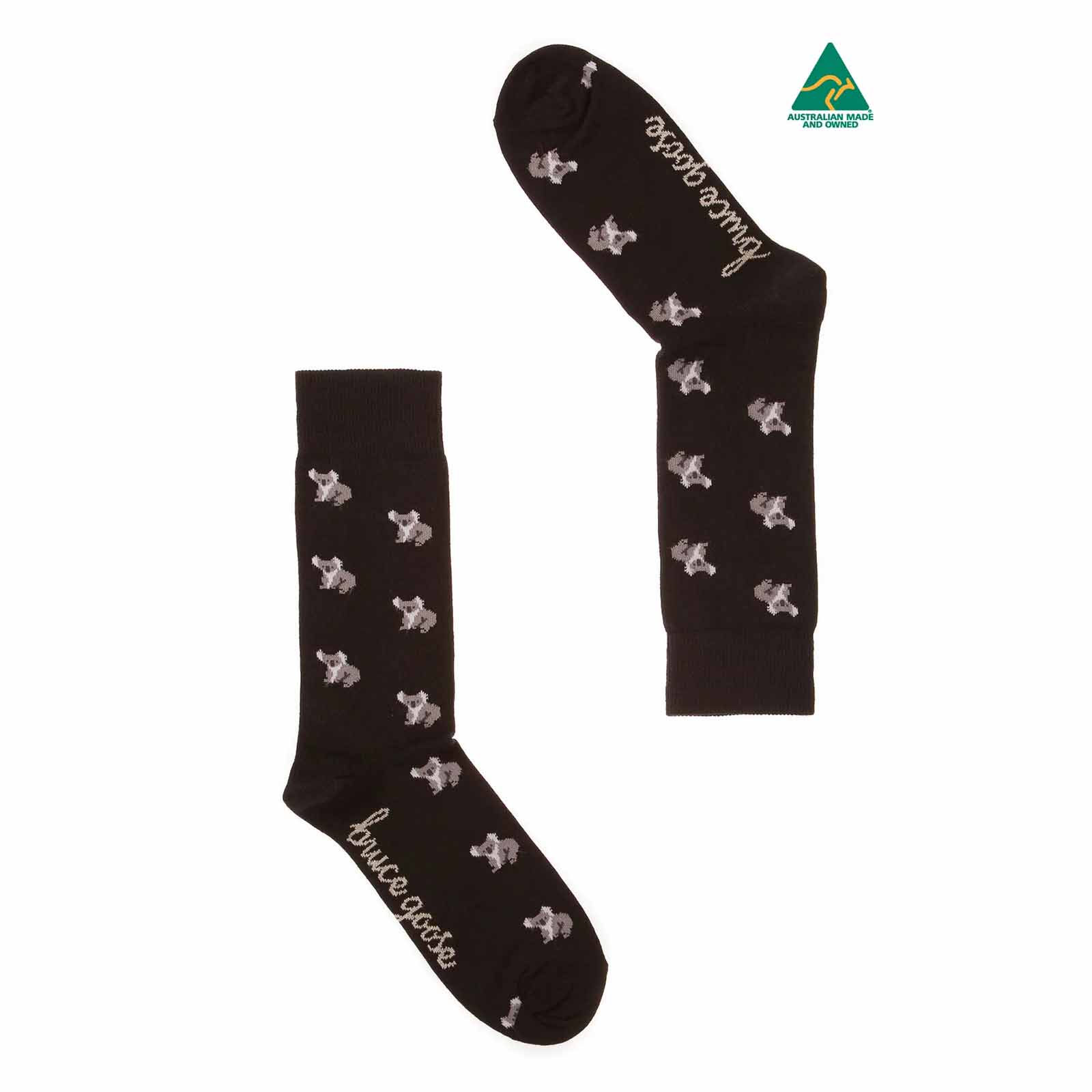 Socks-Small-Koalas-Black-6-11-Pair