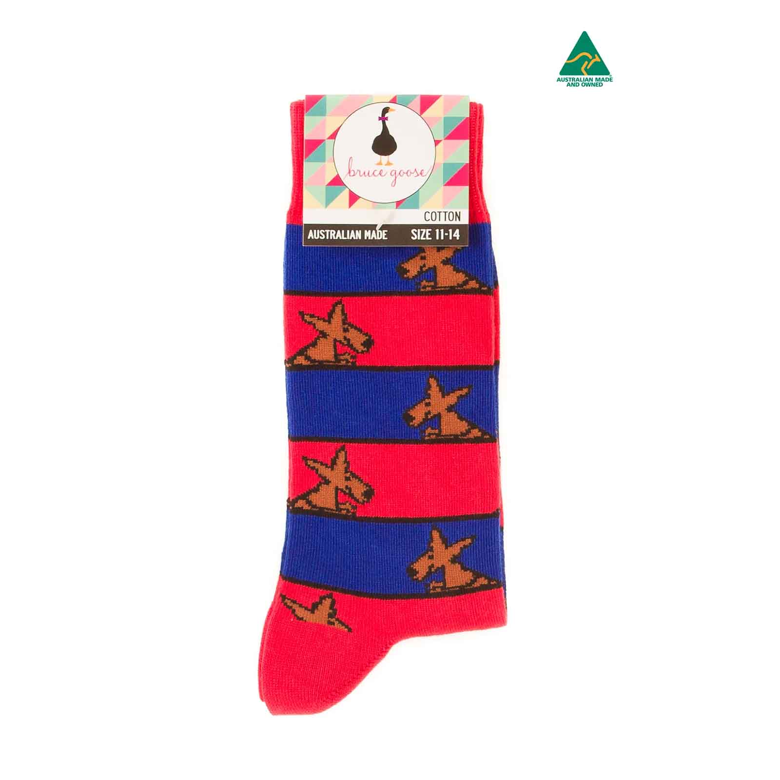 Socks-Stripey-Kangaroo-Red-11-14-Front