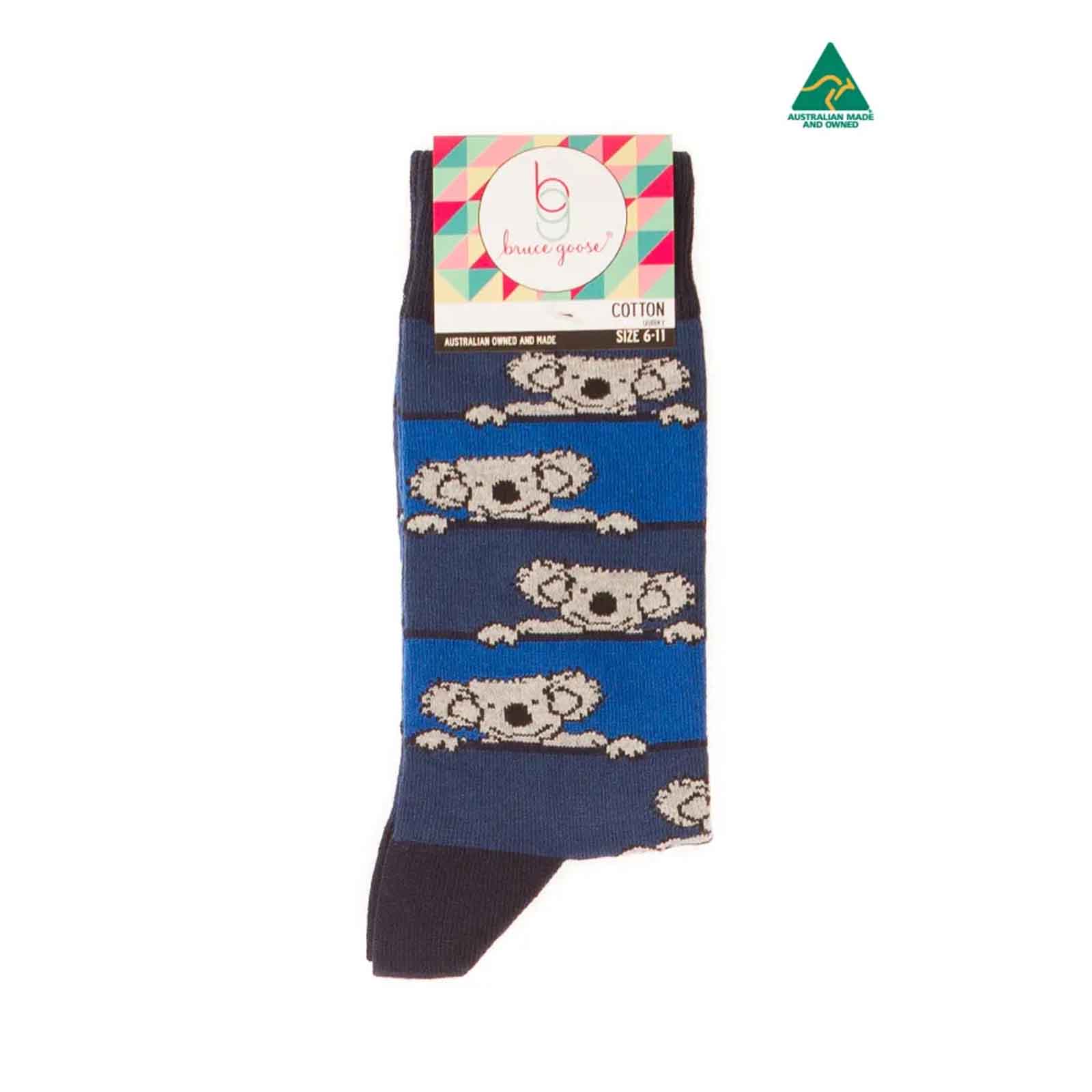 Socks-Stripey-Koala-Navy-6-11-Front