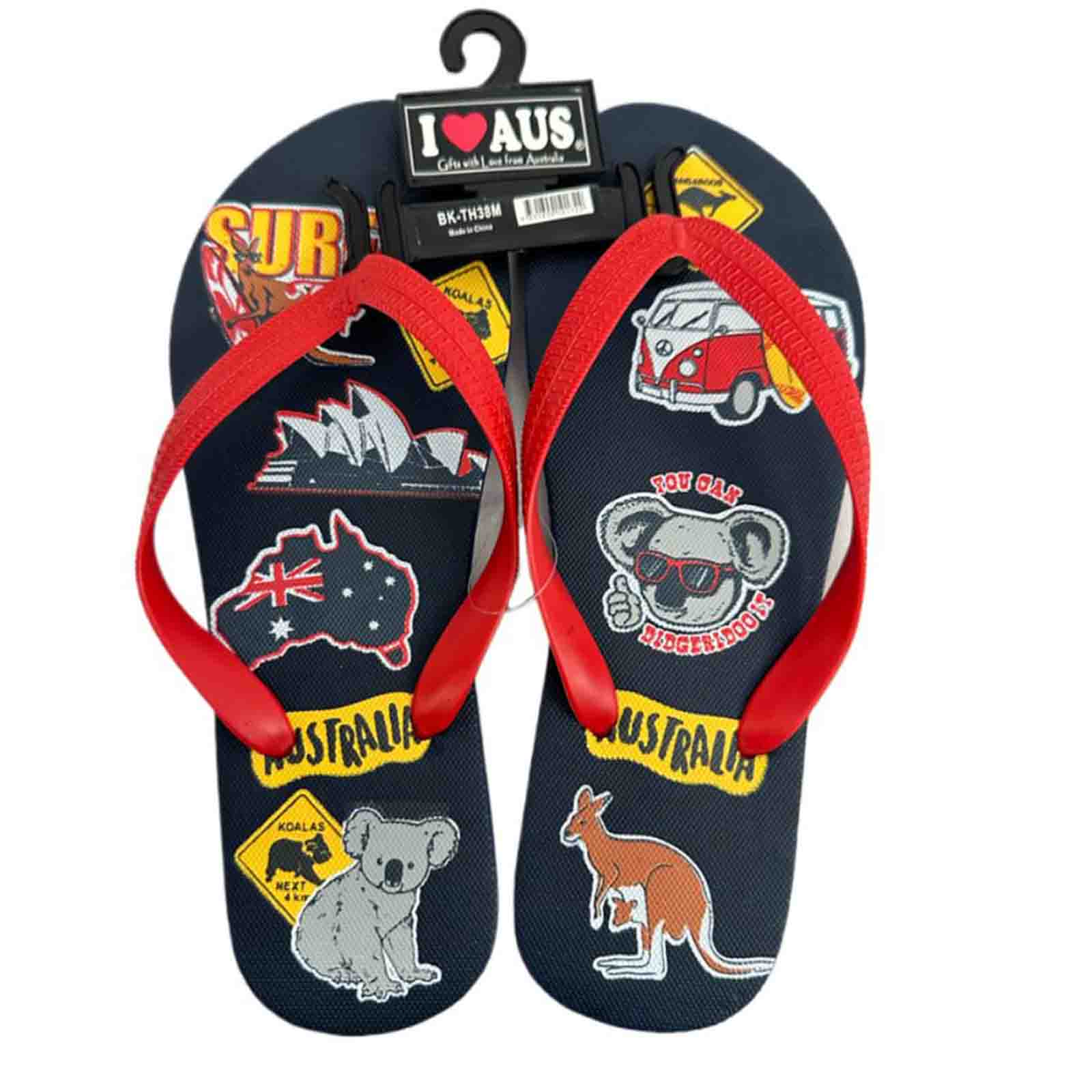 Thongs-Australian-Multi-Animals-Large