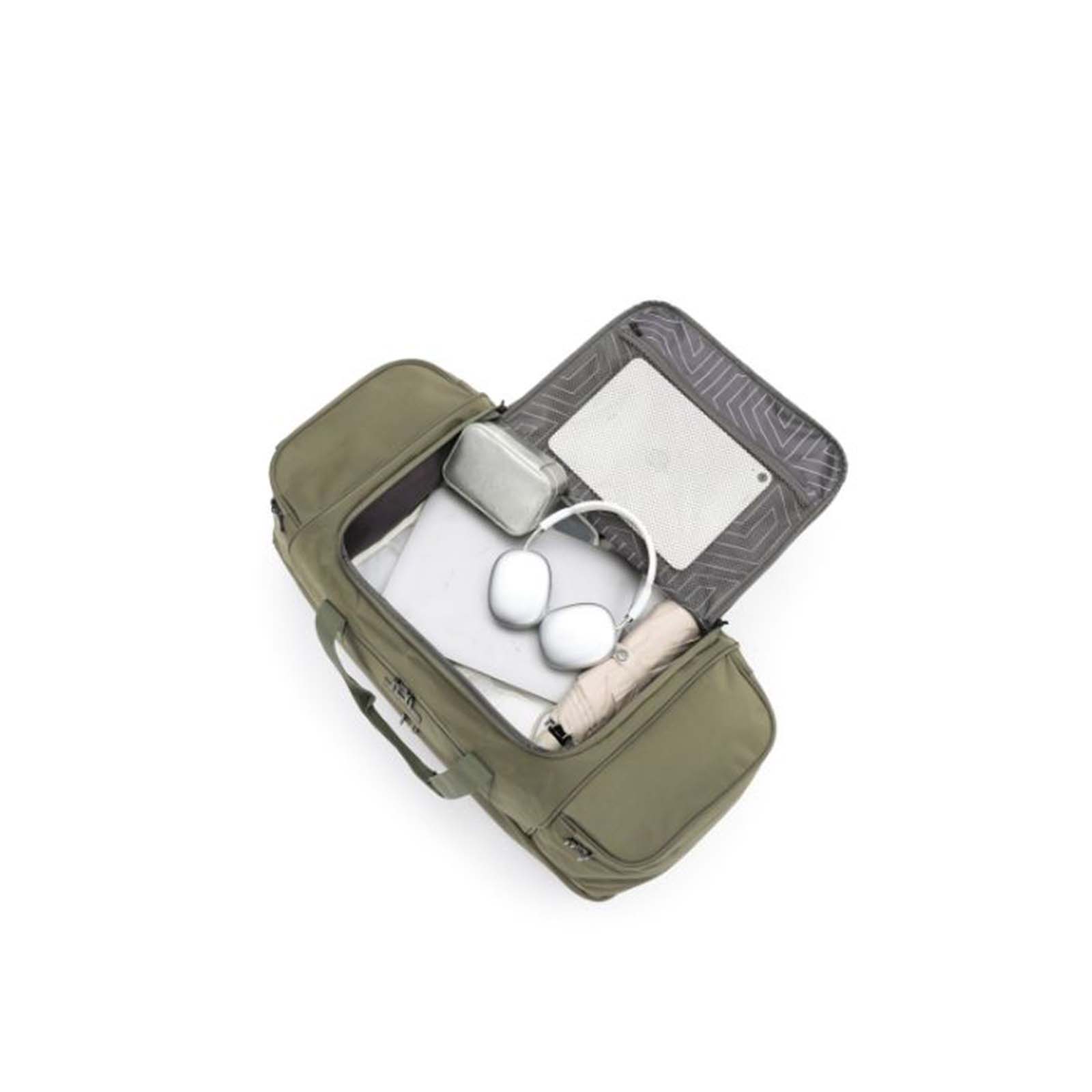 Tosca-53cm-Sports-Duffel-Bag-Khaki-Open