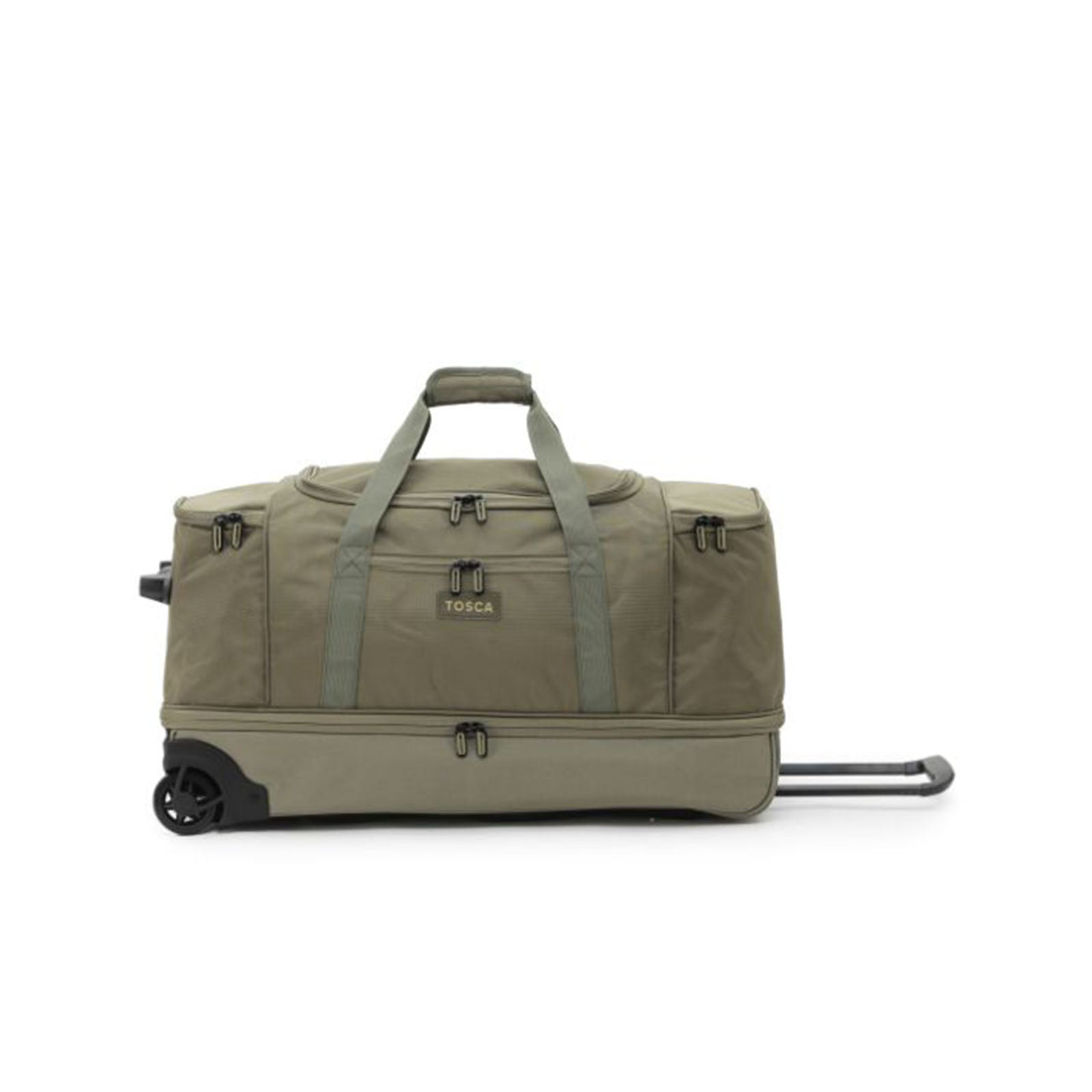 Tosca-70cm-Split-Duffel-Wheel-Bag-Khaki-Front