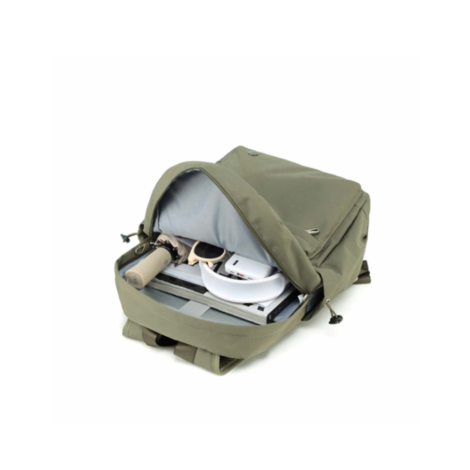 Tosca-Anti-Theft-25-Laptop-Backpack-Khaki-Open