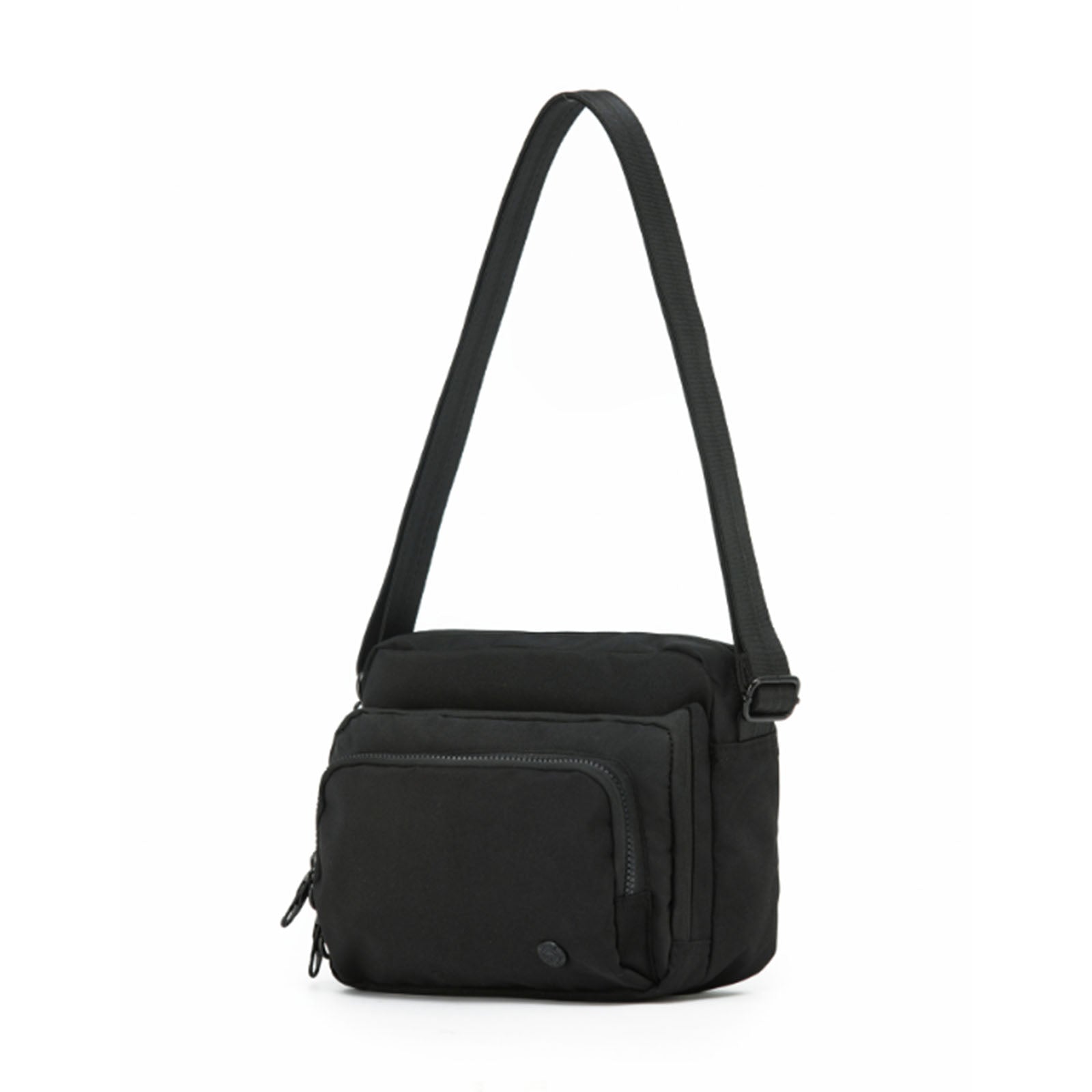 Tosca-Anti-Theft-25-Shoulder-Bag-Layered-Medium-Black-Front