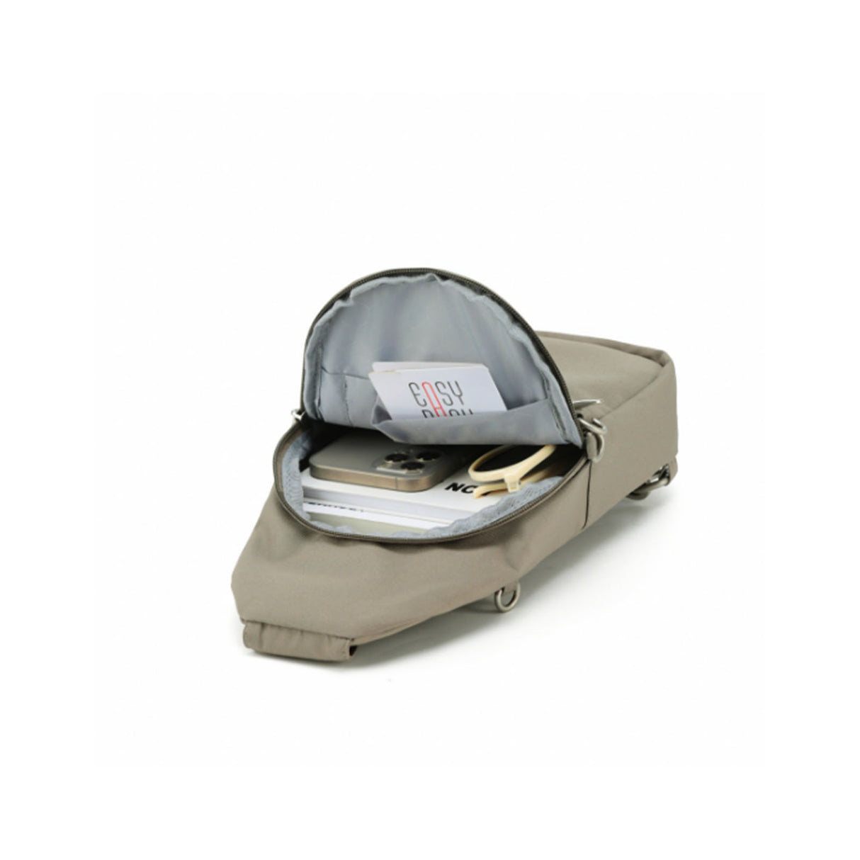 Tosca-Anti-Theft-25-Sling-Pack-Taupe-Open