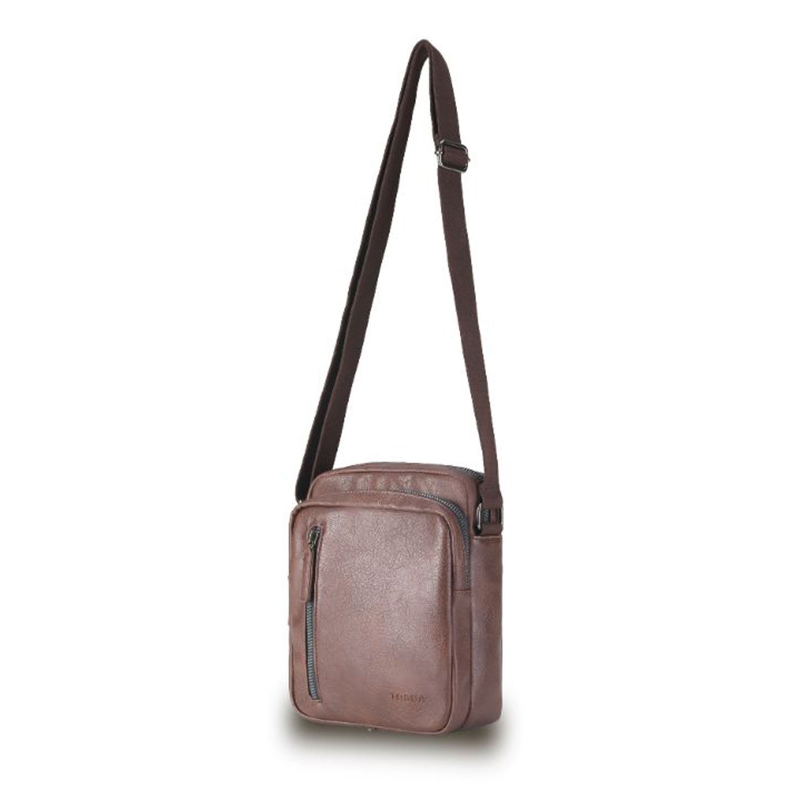 Tosca-Classic-Small-Shoulder-Bag-Chocolate-Front