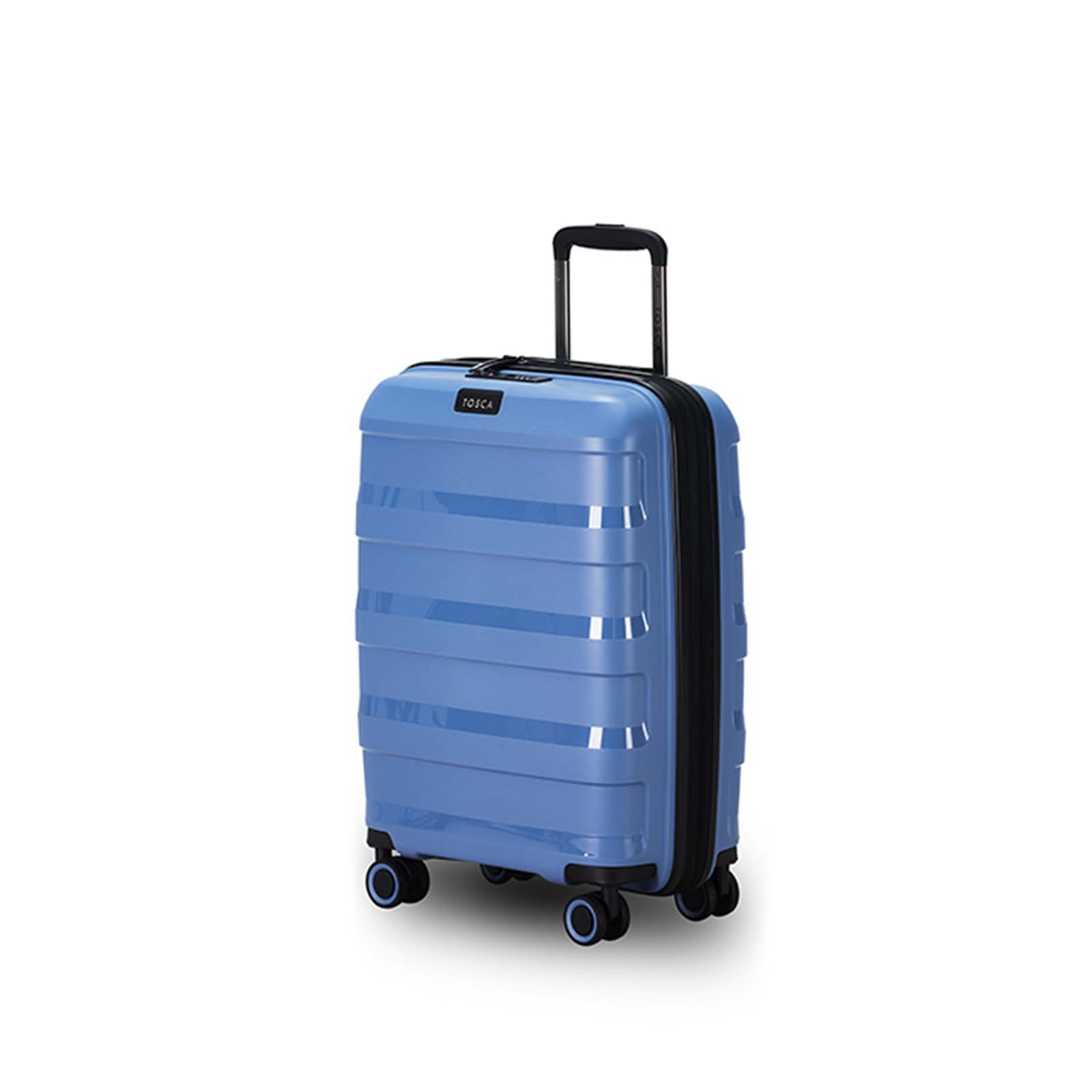 Tosca-Comet-4-Wheel-55cm-Carry-On-Suitcase-Blue-Infinity-Side