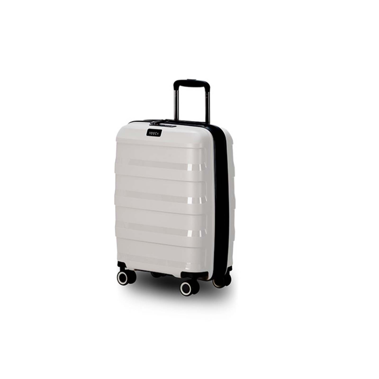 Tosca-Comet-4-Wheel-55cm-Carry-On-Suitcase-Cobblestone-Side