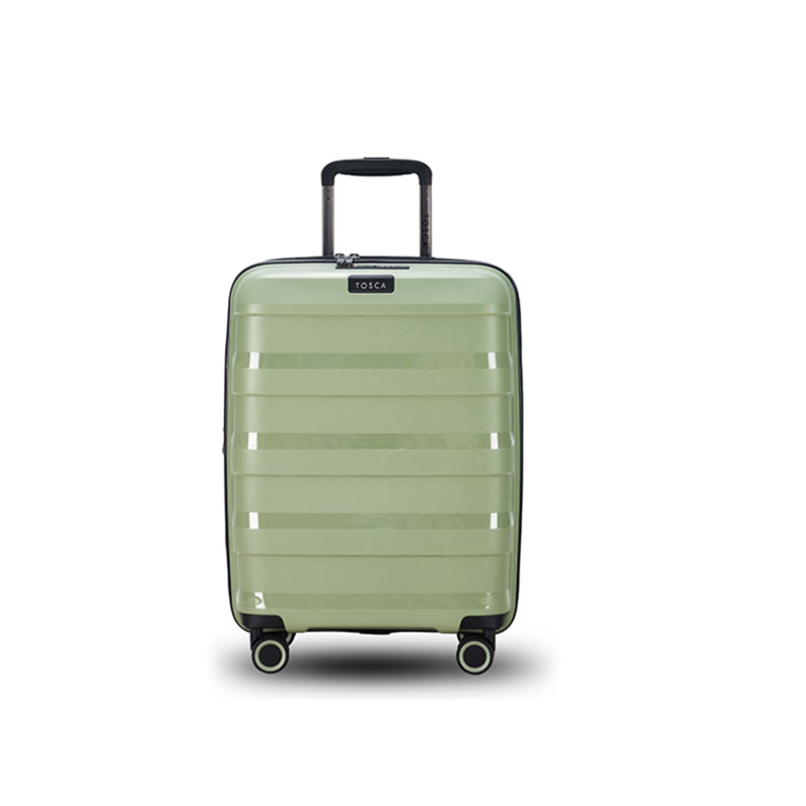 Tosca-Comet-4-Wheel-55cm-Carry-On-Suitcase-Sage-Green-Front
