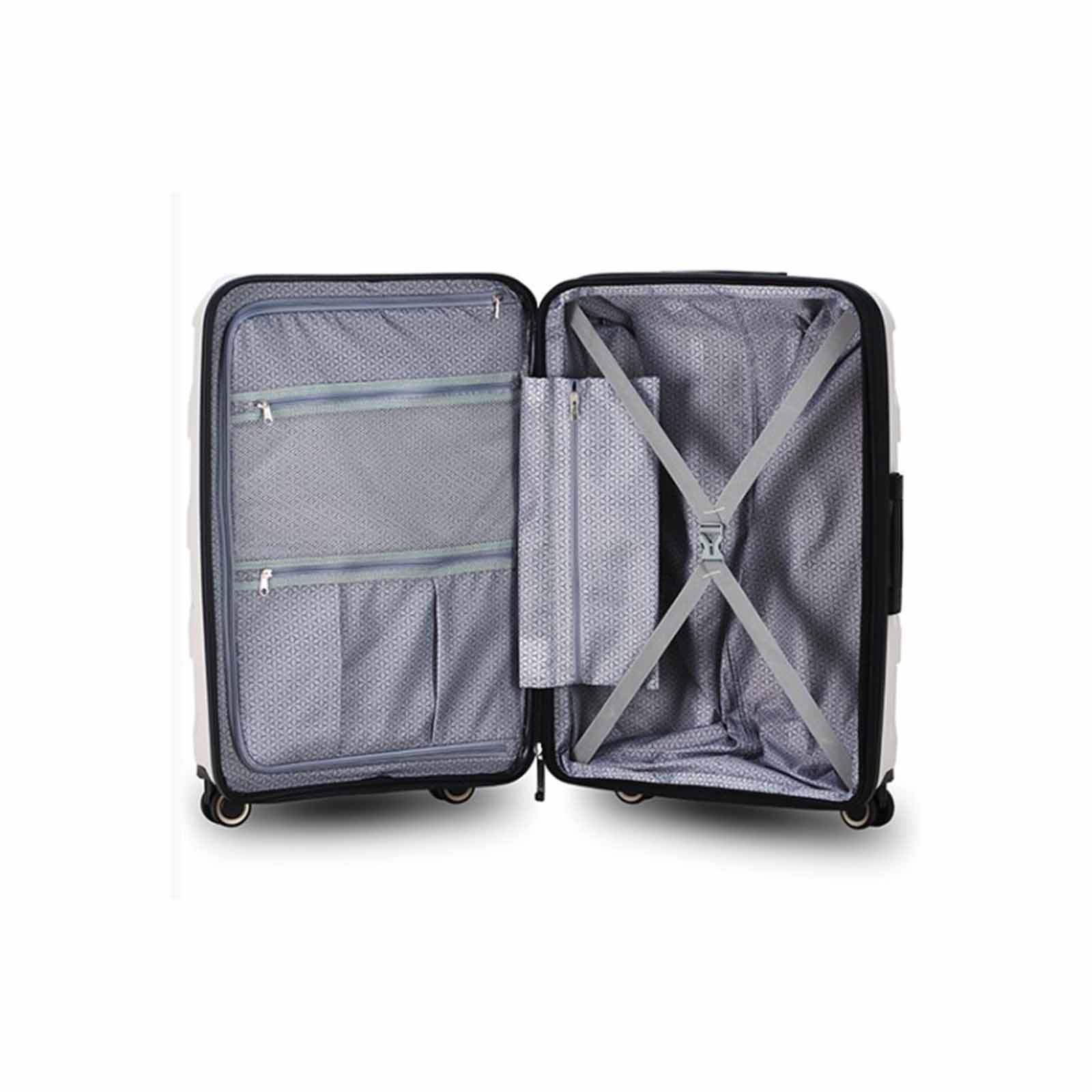 Tosca-Comet-4-Wheel-67cm-Medium-Suitcase-Cobblestone-Open