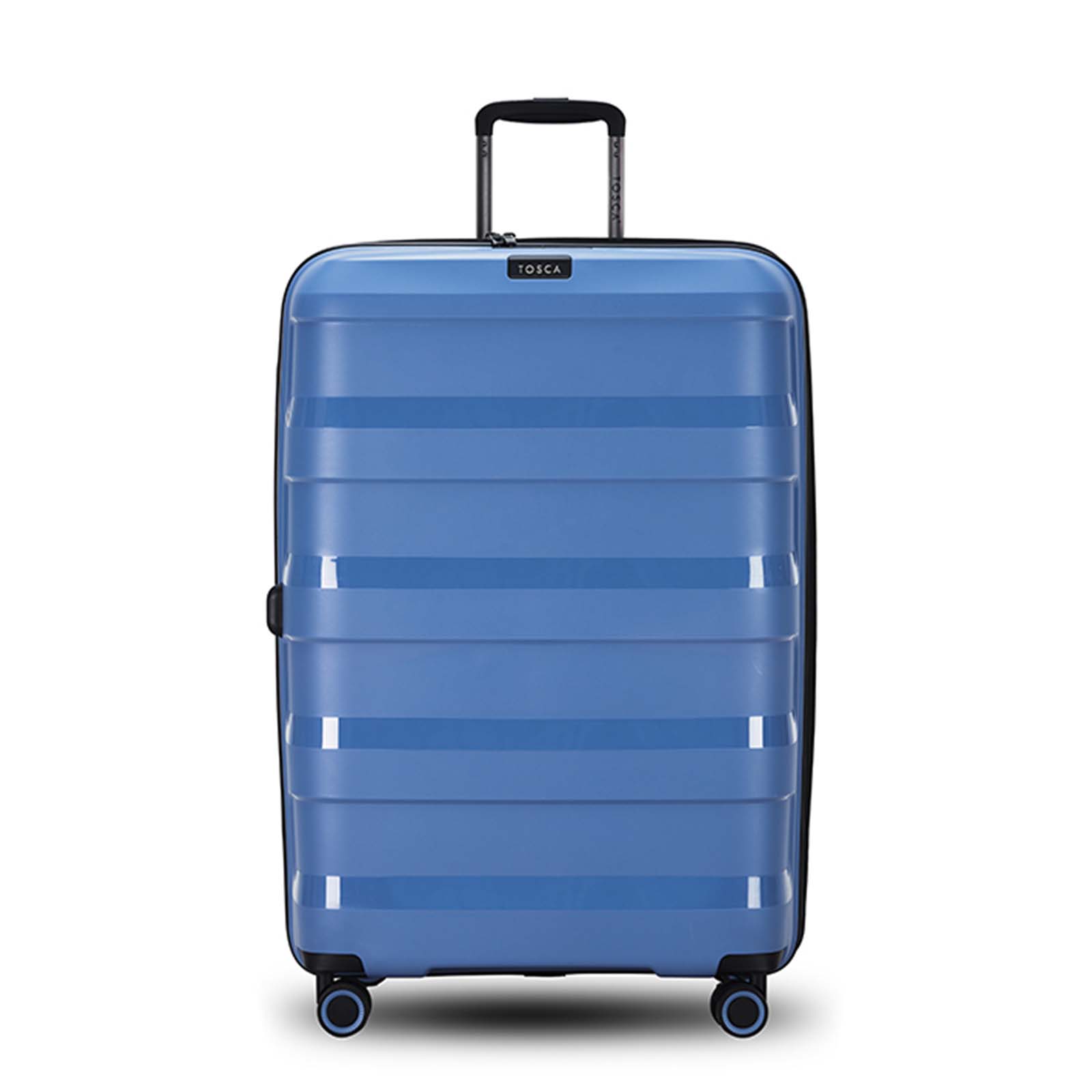 Tosca-Comet-4-Wheel-78cm-Large-Suitcase-Blue-Infinity-Front
