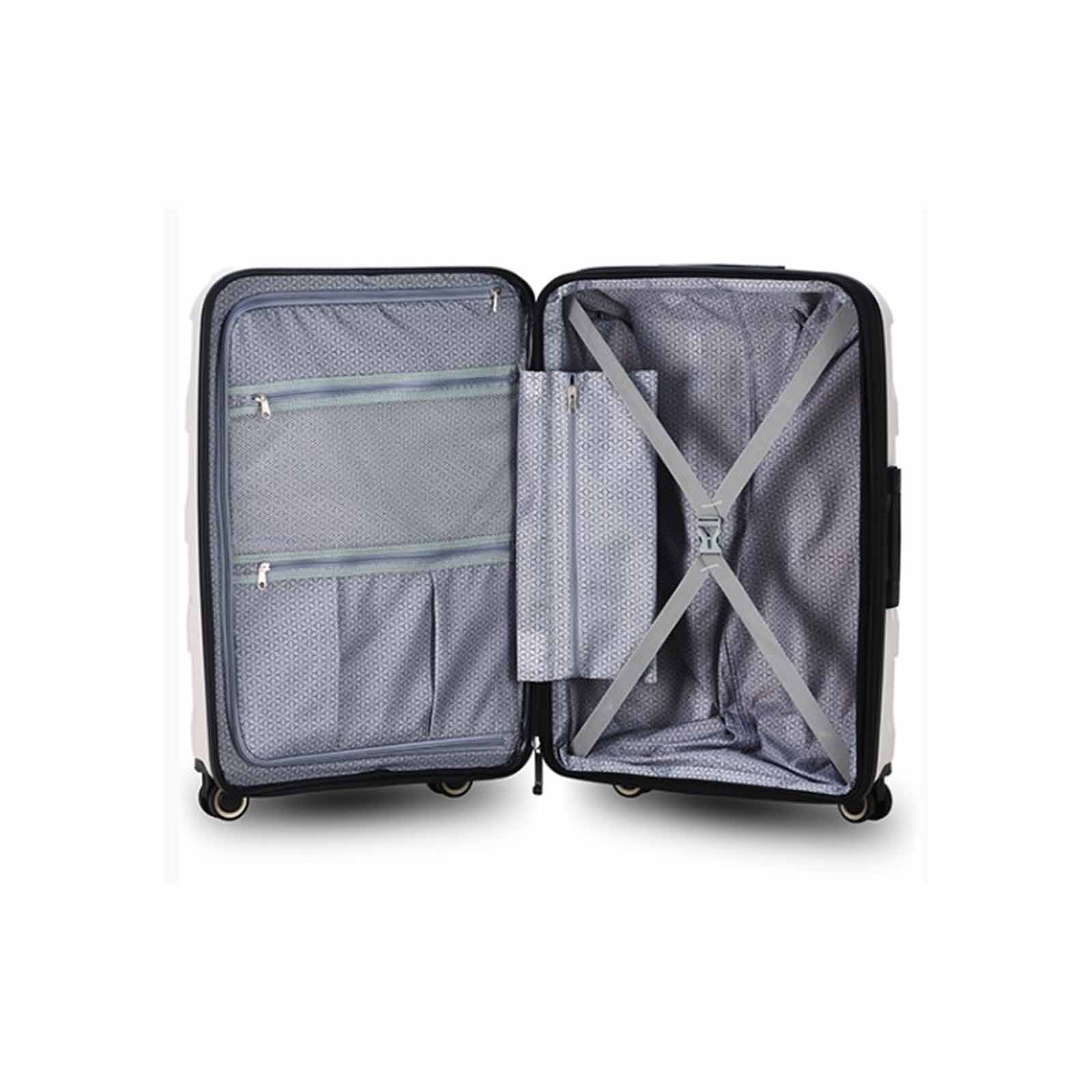 Tosca-Comet-4-Wheel-78cm-Large-Suitcase-Cobblestone-Open