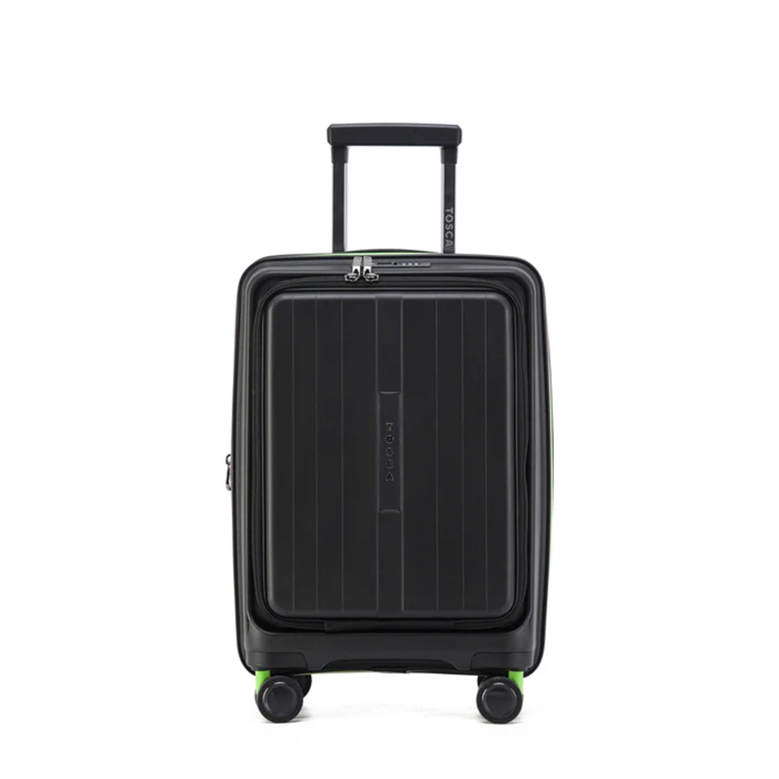 Tosca-Cruiser-Front-Opening-53cm-Carry-On-Suitcase-Black-Front