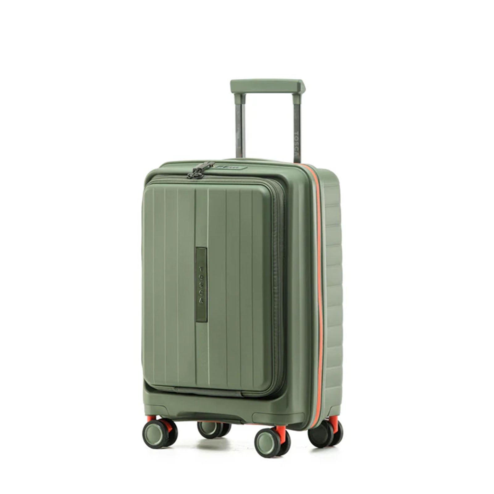 Tosca-Cruiser-Front-Opening-53cm-Carry-On-Suitcase-Khaki-Angle